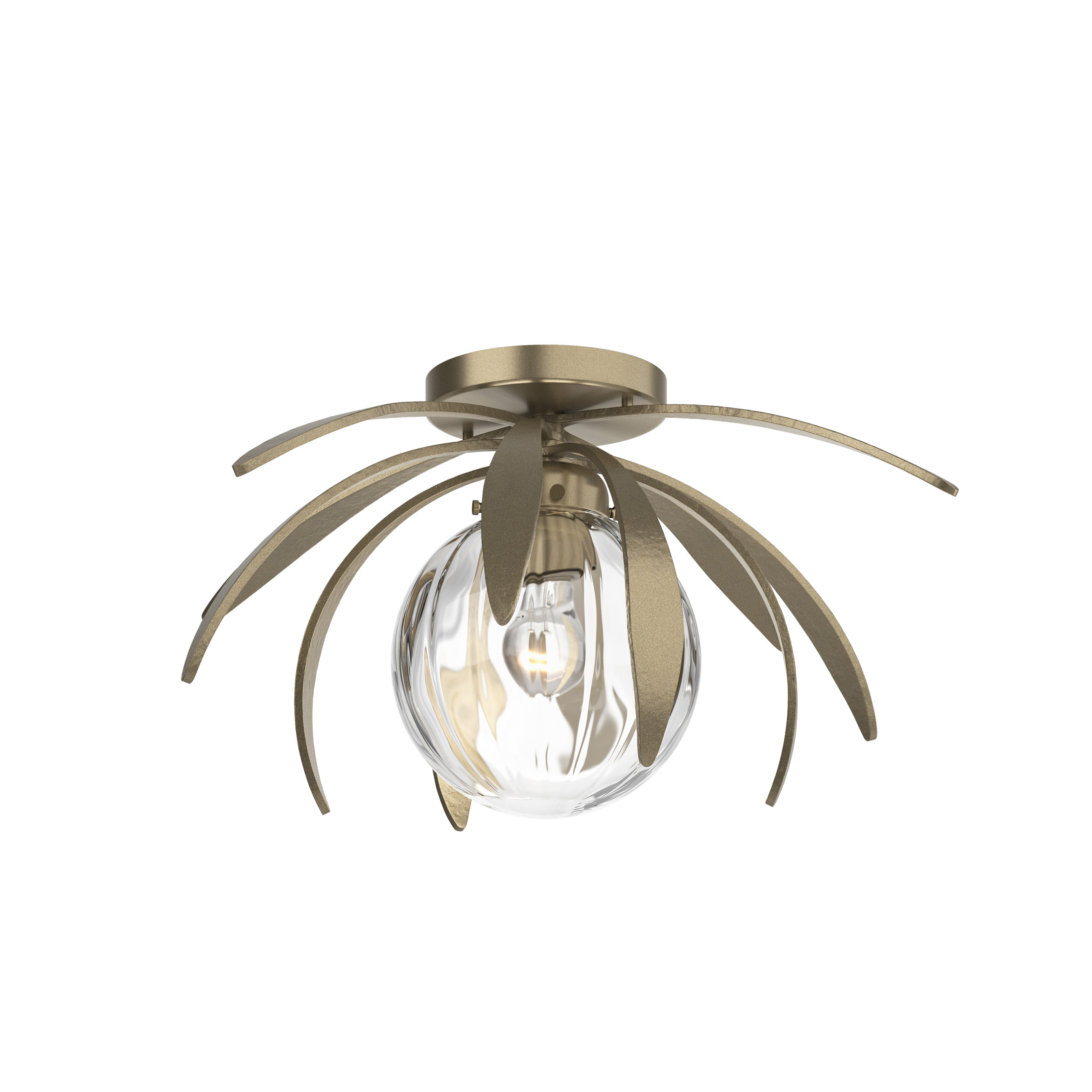 Dahlia 1 Light 21.3 inch Soft Gold Semi-Flush Ceiling Light in Water