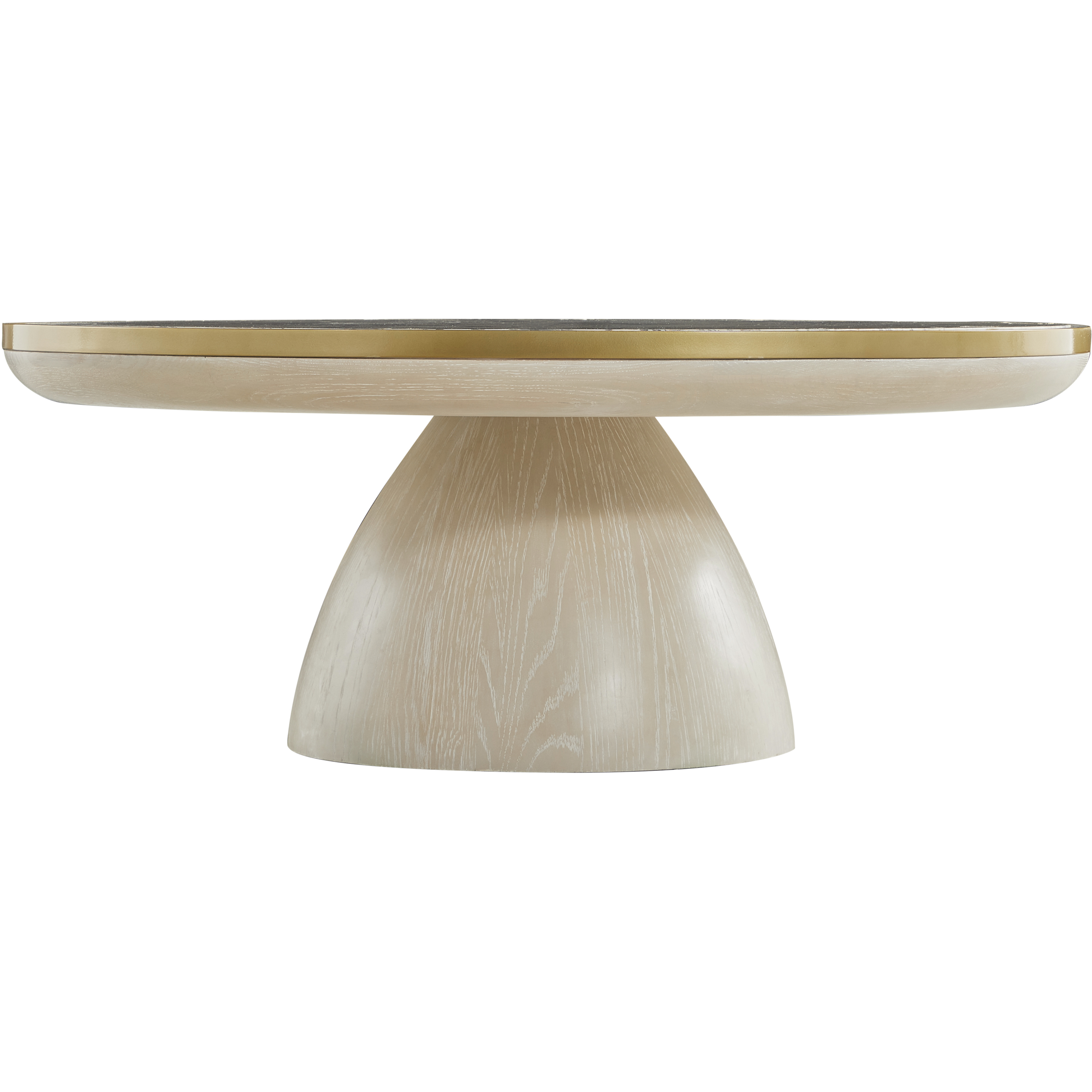 Cain 42 X 42 inch Cerused Light Natural and Antique Brass Coffee Table