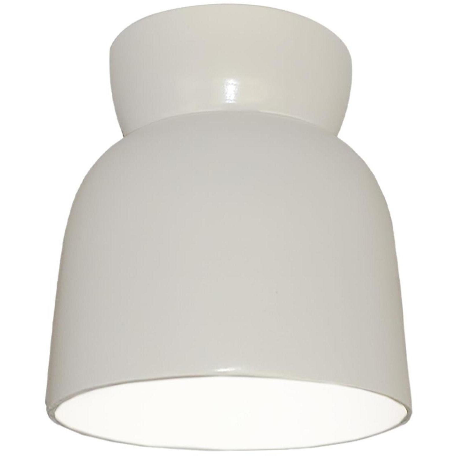 Radiance Collection 1 Light 7.5 inch Gloss White Outdoor Flush Mount in Dedicated LED
