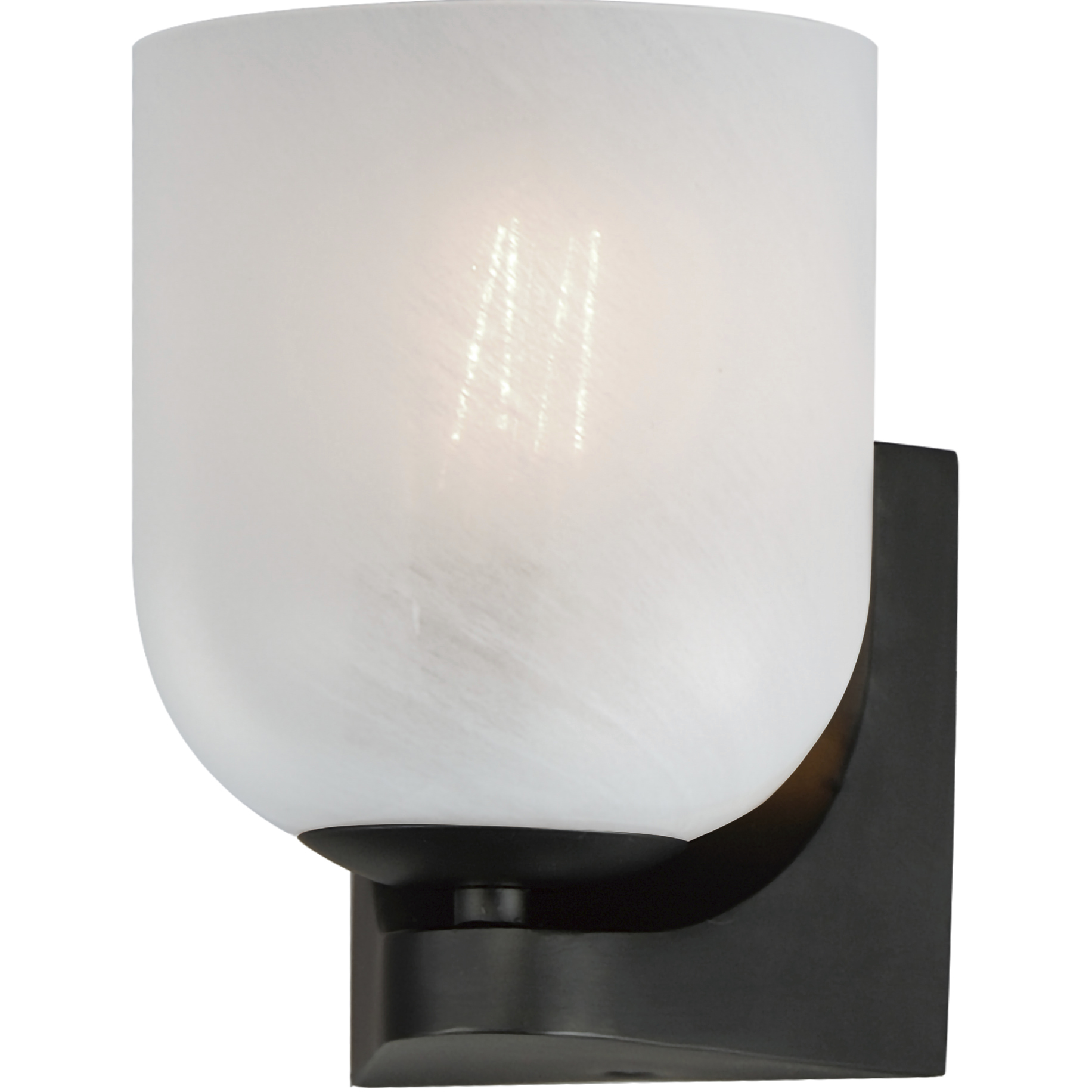 Scoop 1 Light 5.5 inch Black Wall Sconce Wall Light in Marble