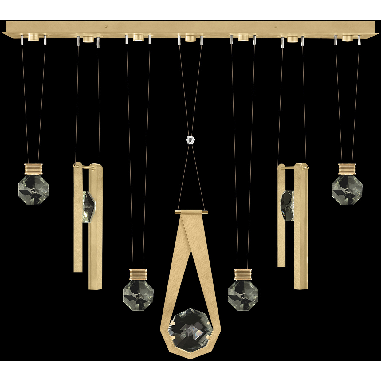 Aria 14 Light 60 inch Gold Pendant Ceiling Light