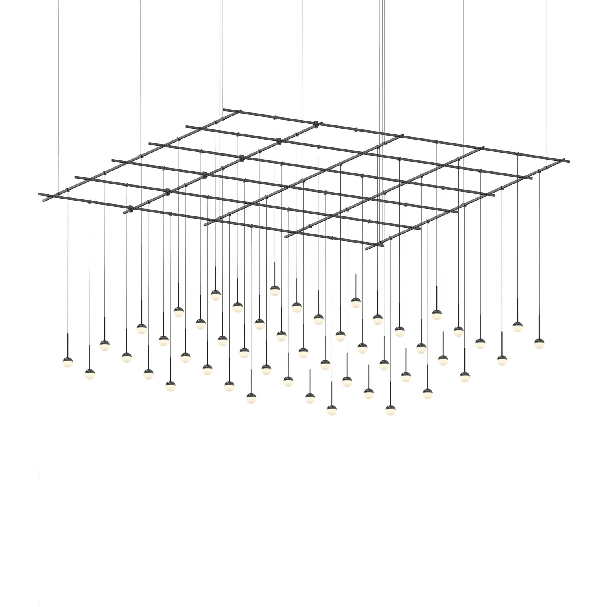 Suspenders LED 97 inch Satin Black Suspension Ceiling Light, Multi-light