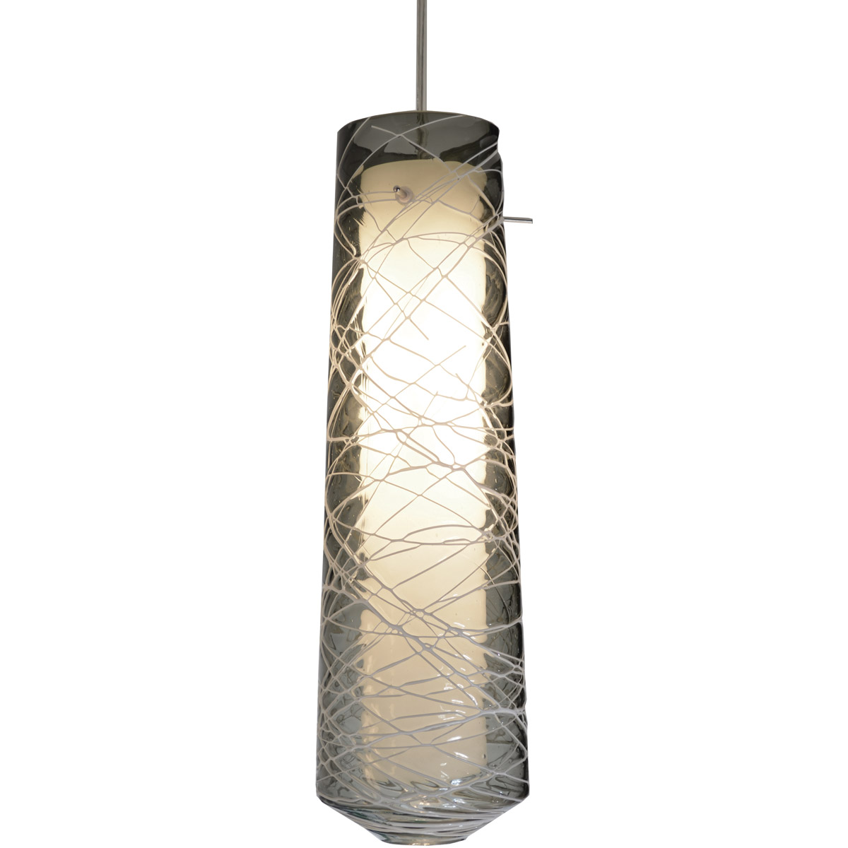 Spun LED 5 inch Satin Nickel Pendant Ceiling Light in Smoke