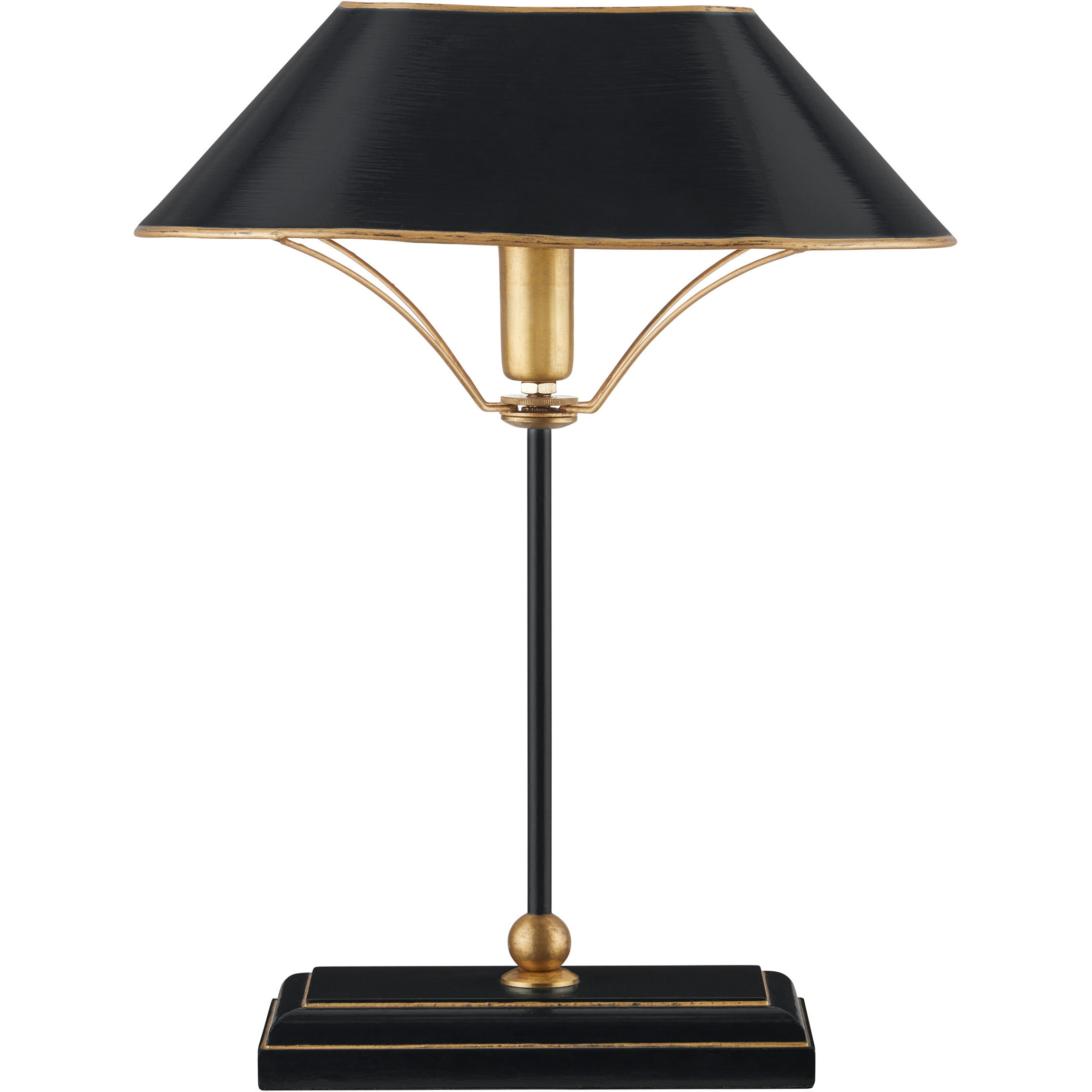 Daphne 16.5 inch 60 watt Black and Gold Table Lamp Portable Light