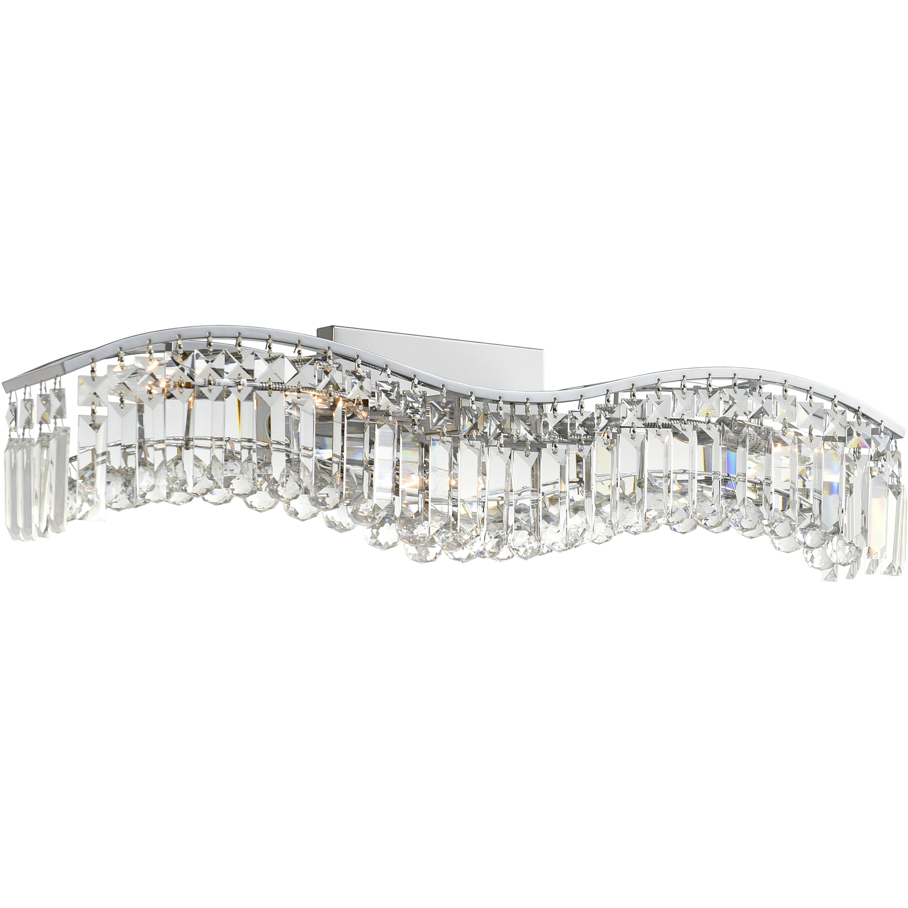 Glamorous 5 Light 30 inch Chrome Vanity Light Wall Light