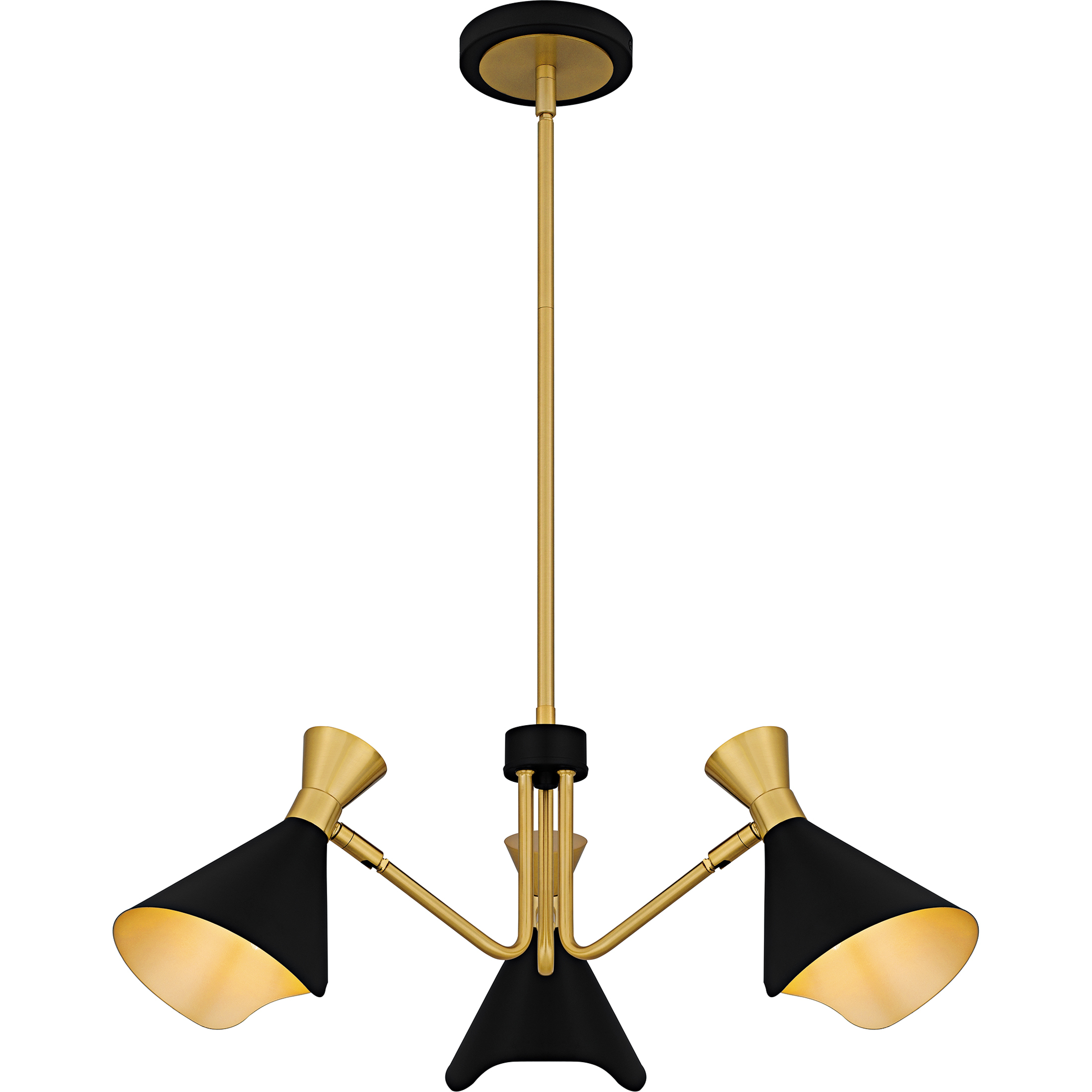 Arden 3 Light 26 inch Matte Black Chandelier Ceiling Light