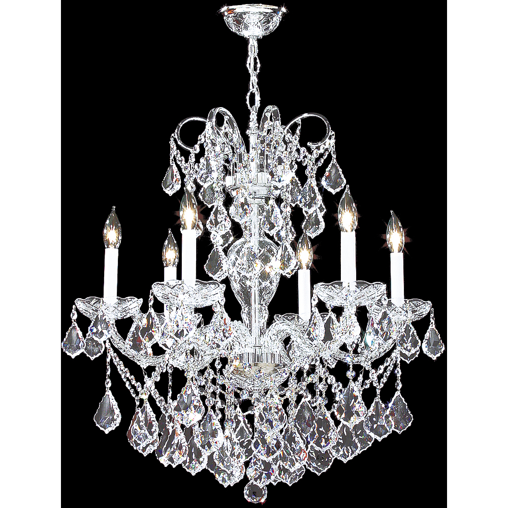 Vienna 6 Light 26 inch Silver Chandelier Ceiling Light