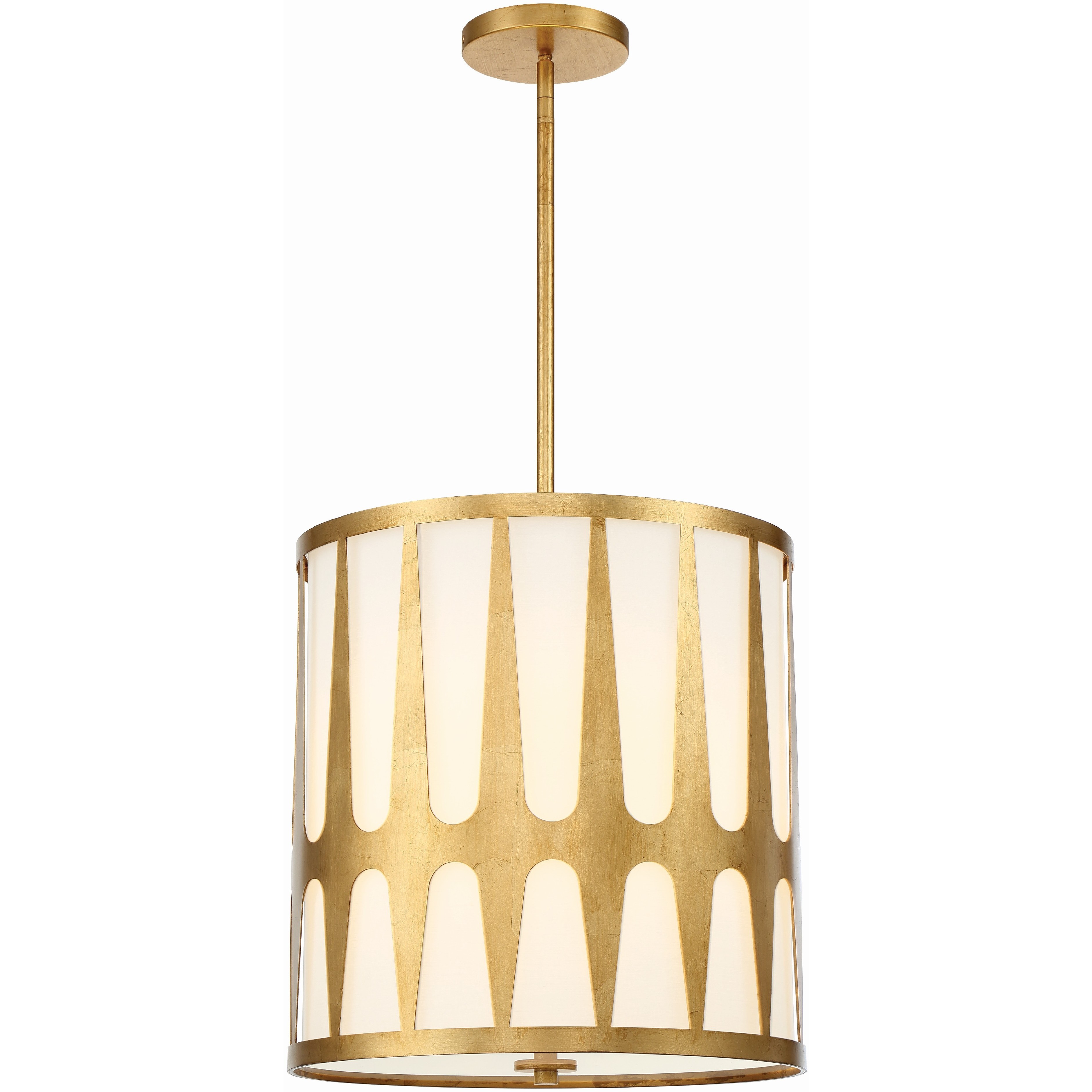Royston 4 Light 17 inch Antique Gold Pendant Ceiling Light in Antique Brass and Black
