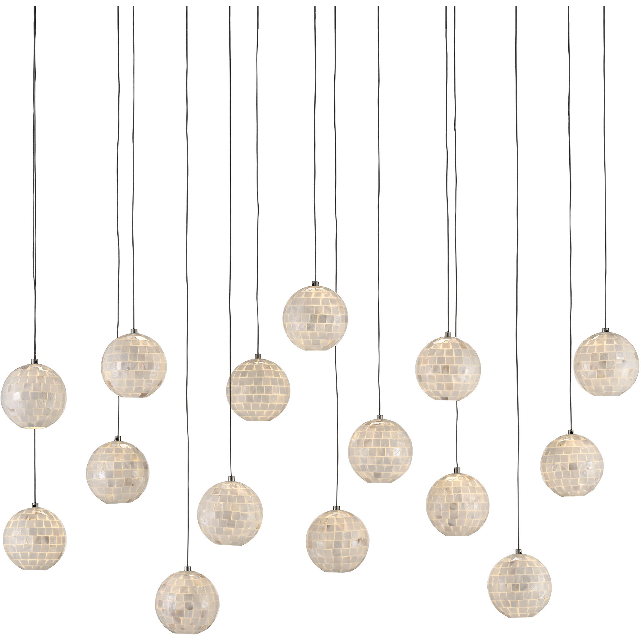 Finhorn 15 Light 48 inch Silver Multi-Drop Pendant Ceiling Light
