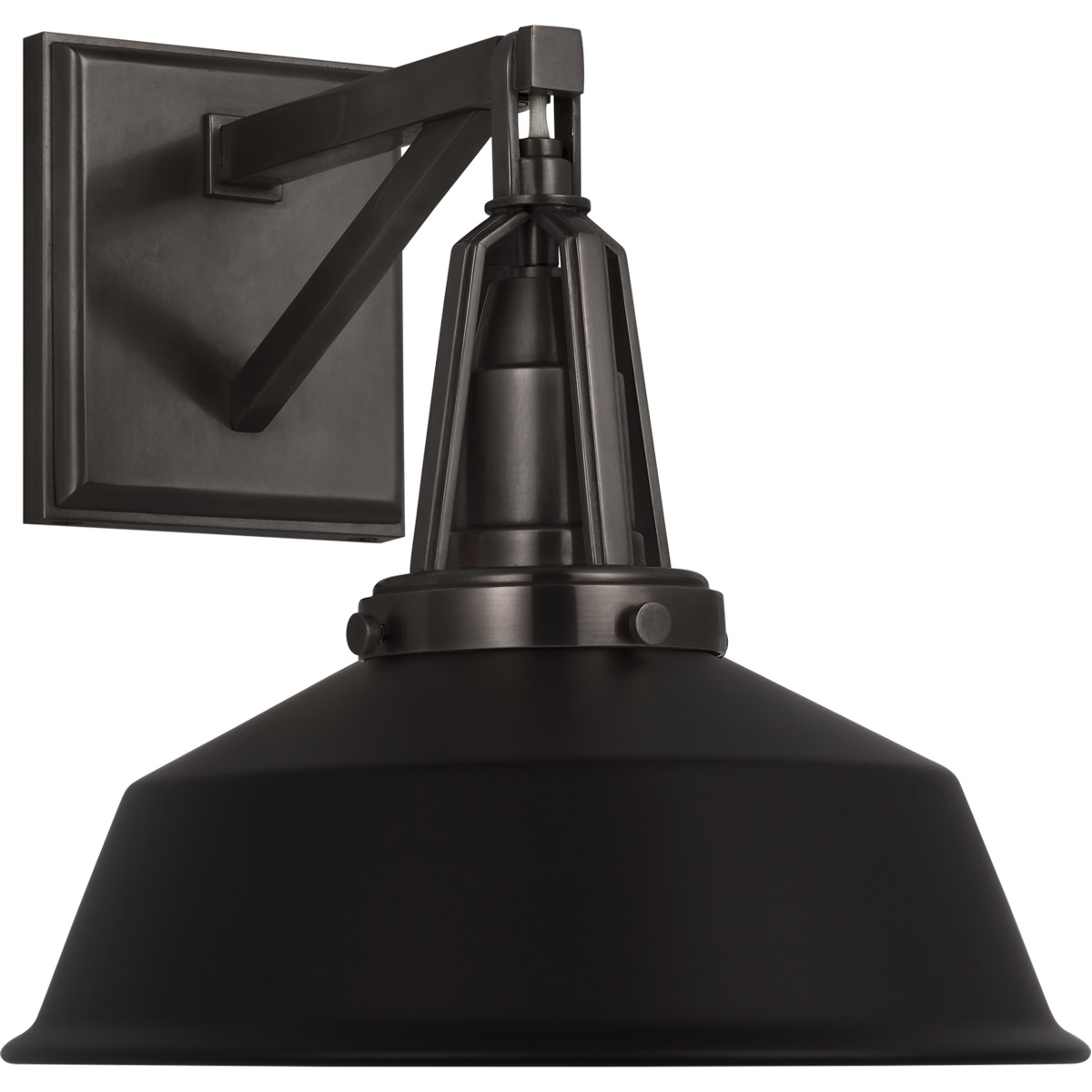 Chapman & Myers Layton LED 10 inch Bronze Sconce Wall Light in Matte Black