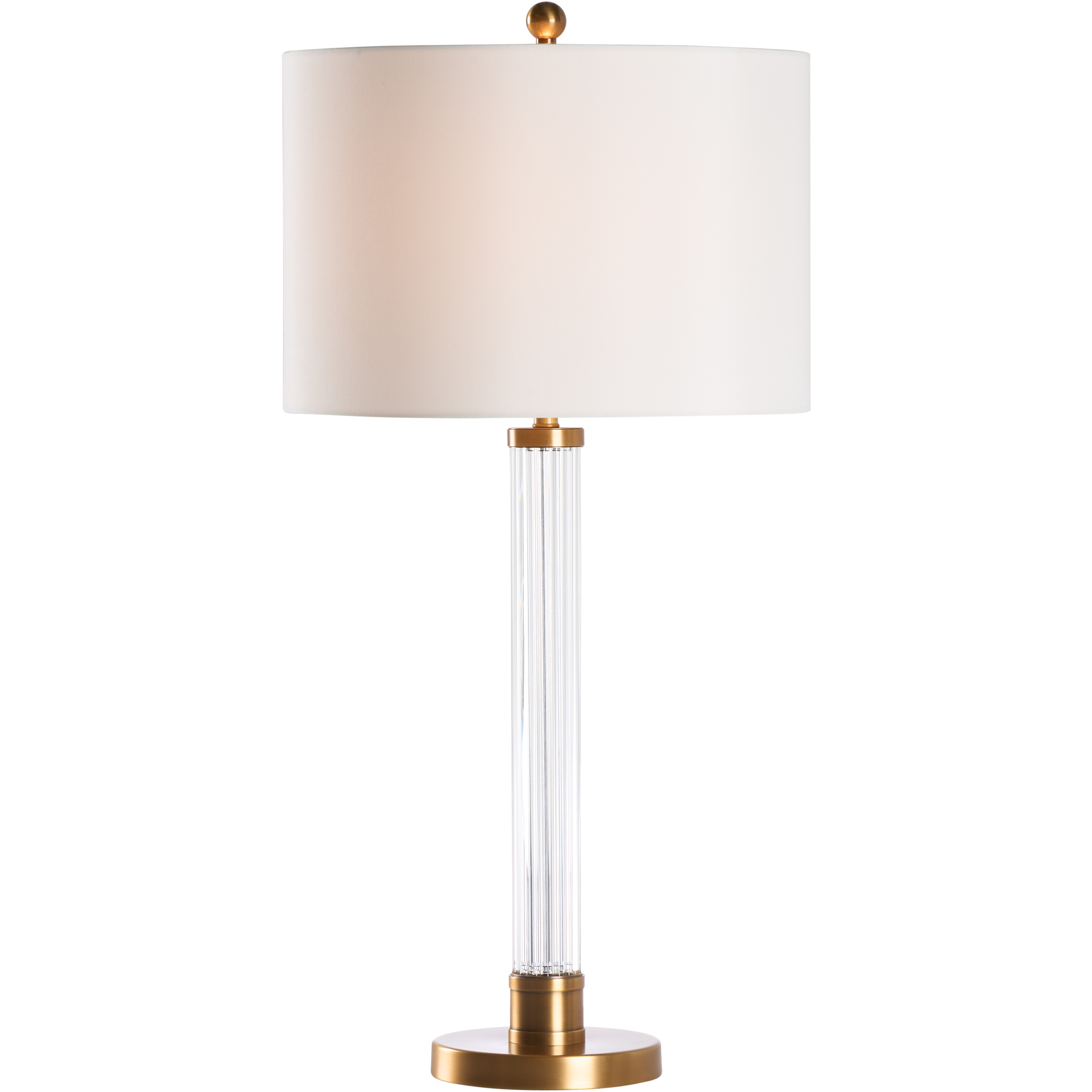 Andrews 24.5 inch 100.00 watt Clear and Gold Table Lamp Portable Light