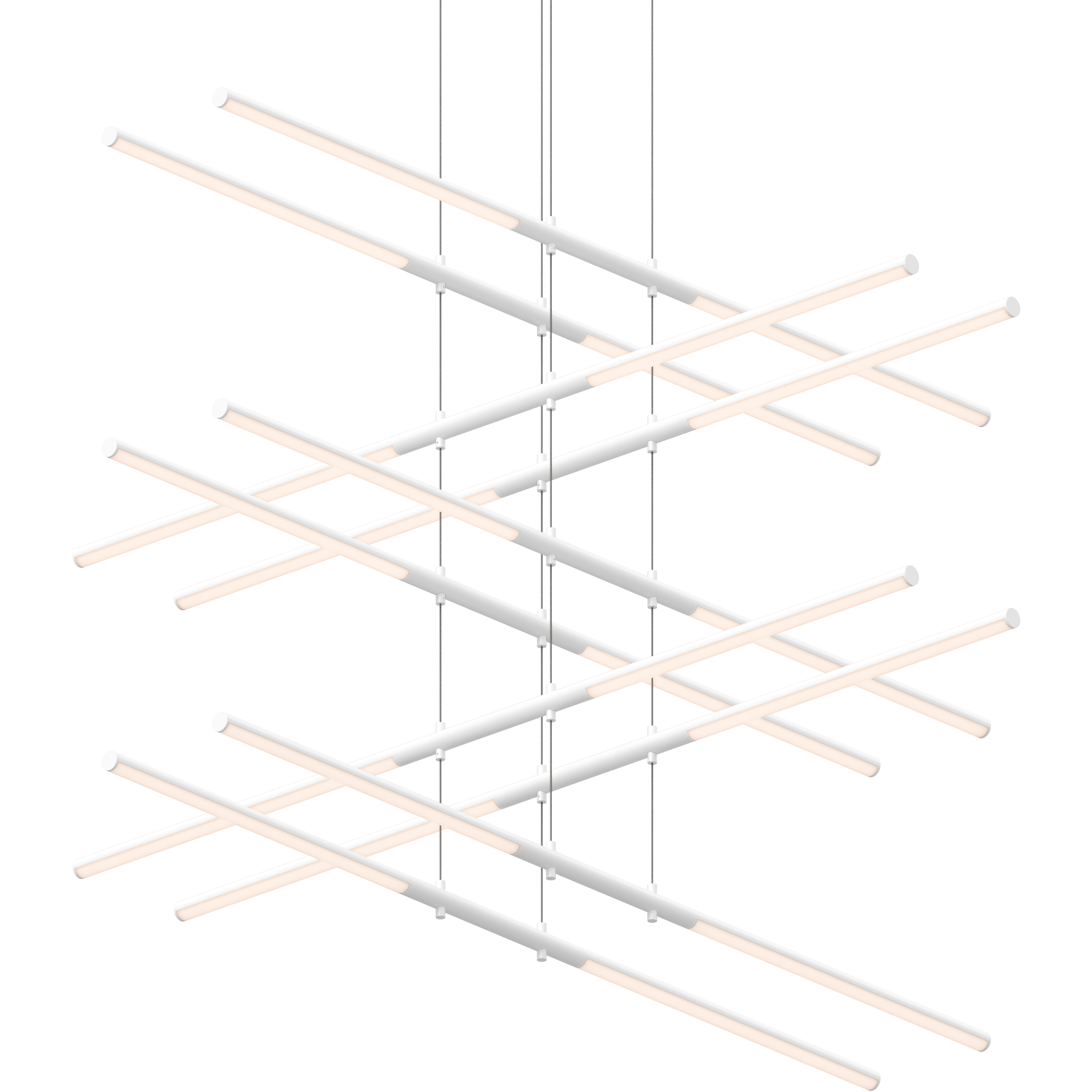 Tik-tak LED 47.5 inch Satin White Pendant Ceiling Light