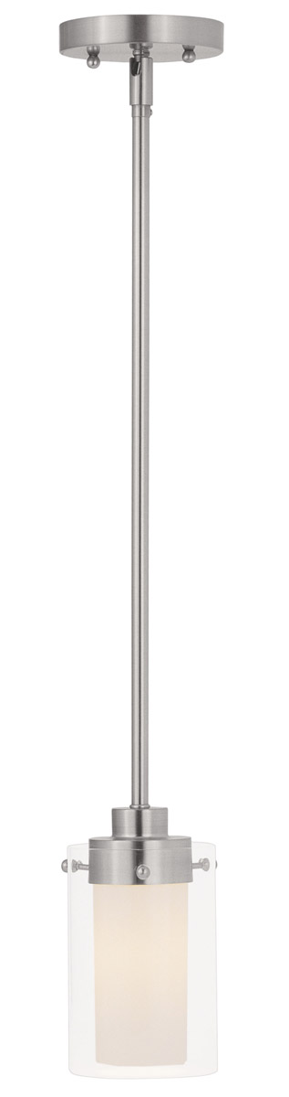 Manhattan 1 Light 5 inch Brushed Nickel Mini Pendant Ceiling Light