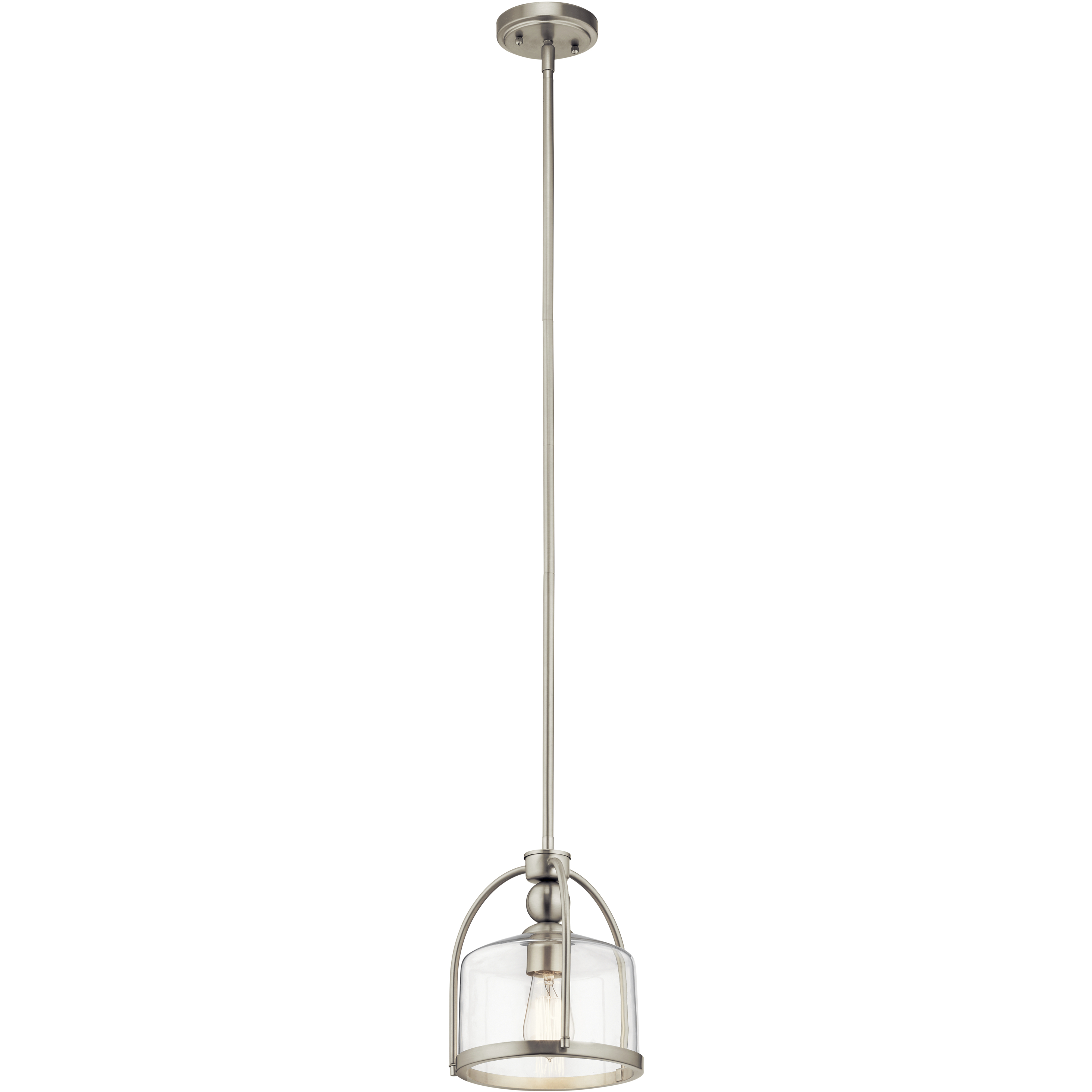 Independence 1 Light 9.5 inch Brushed Nickel Mini Pendant Ceiling Light