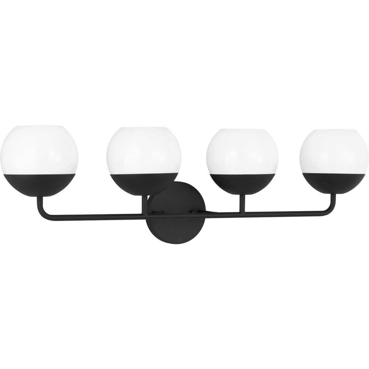 Alvin 4 Light 33.38 inch Midnight Black Bath Vanity Wall Light