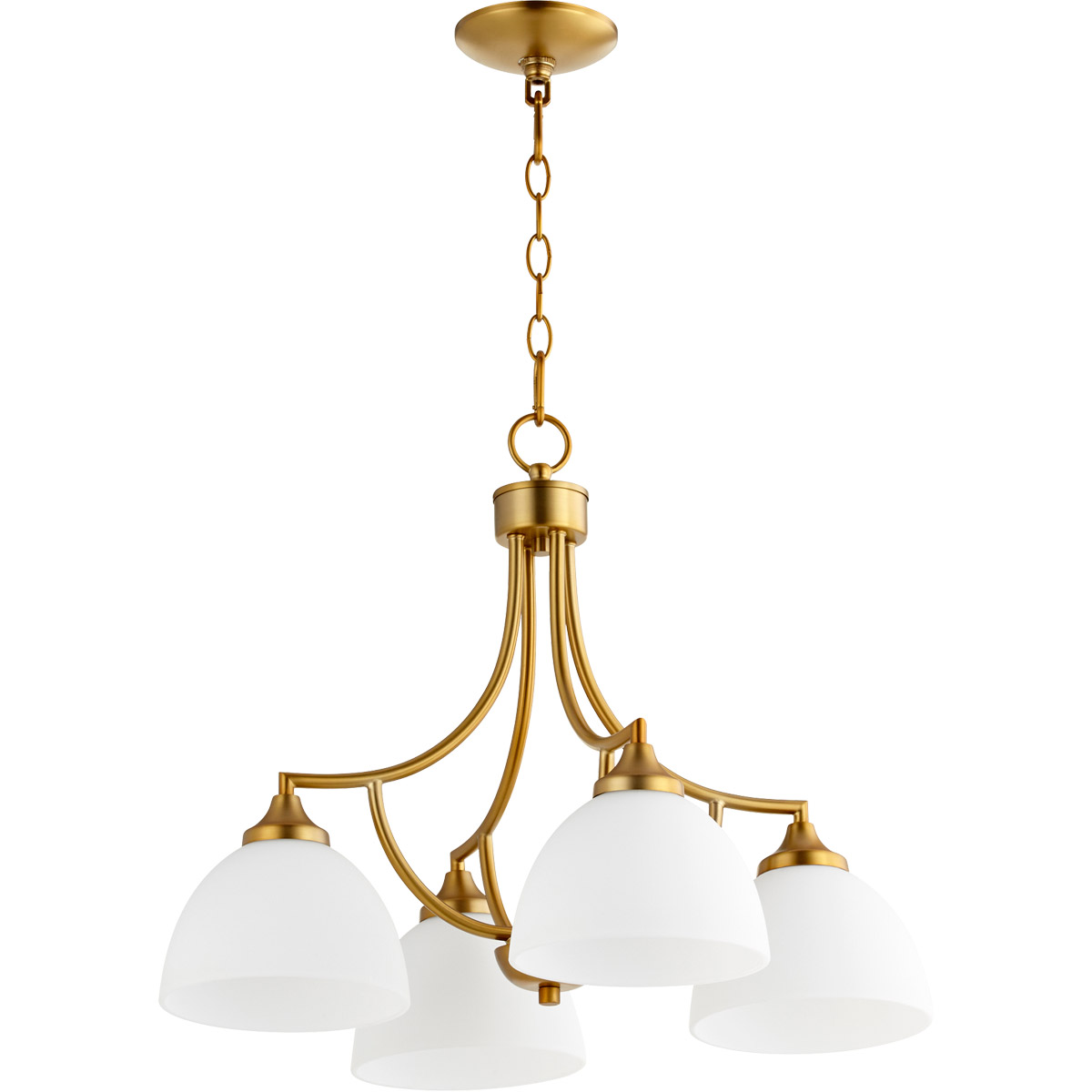 Enclave 4 Light 22 inch Aged Brass Mini Chandelier Ceiling Light