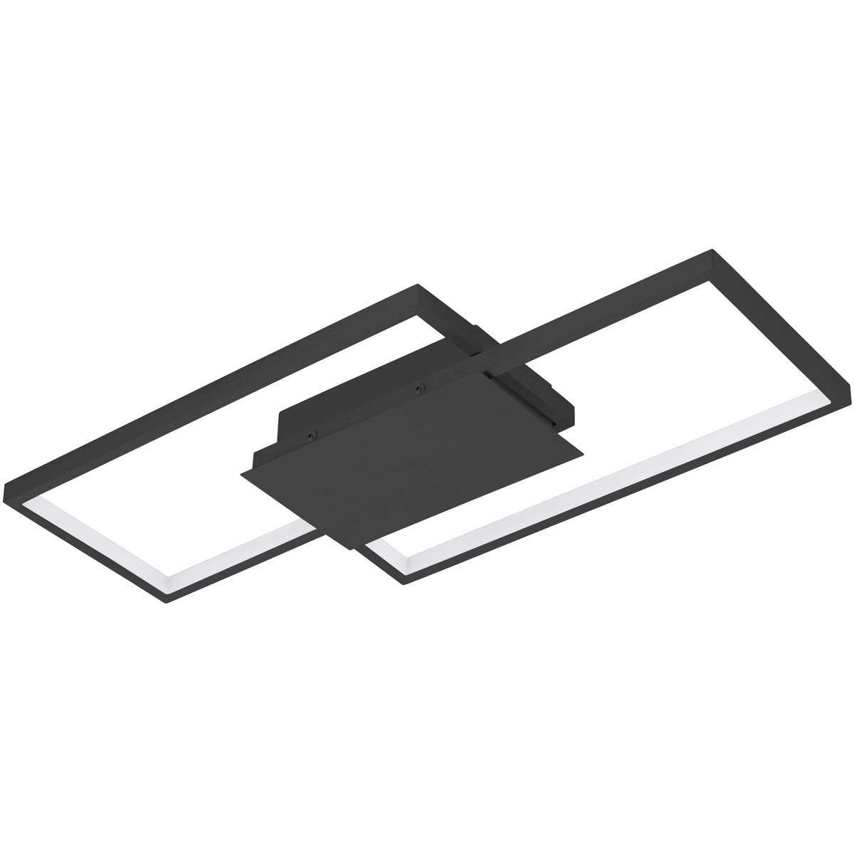 Milanius LED 20.47 inch Matte Black Flush Mount Ceiling Light, Wall Mountable