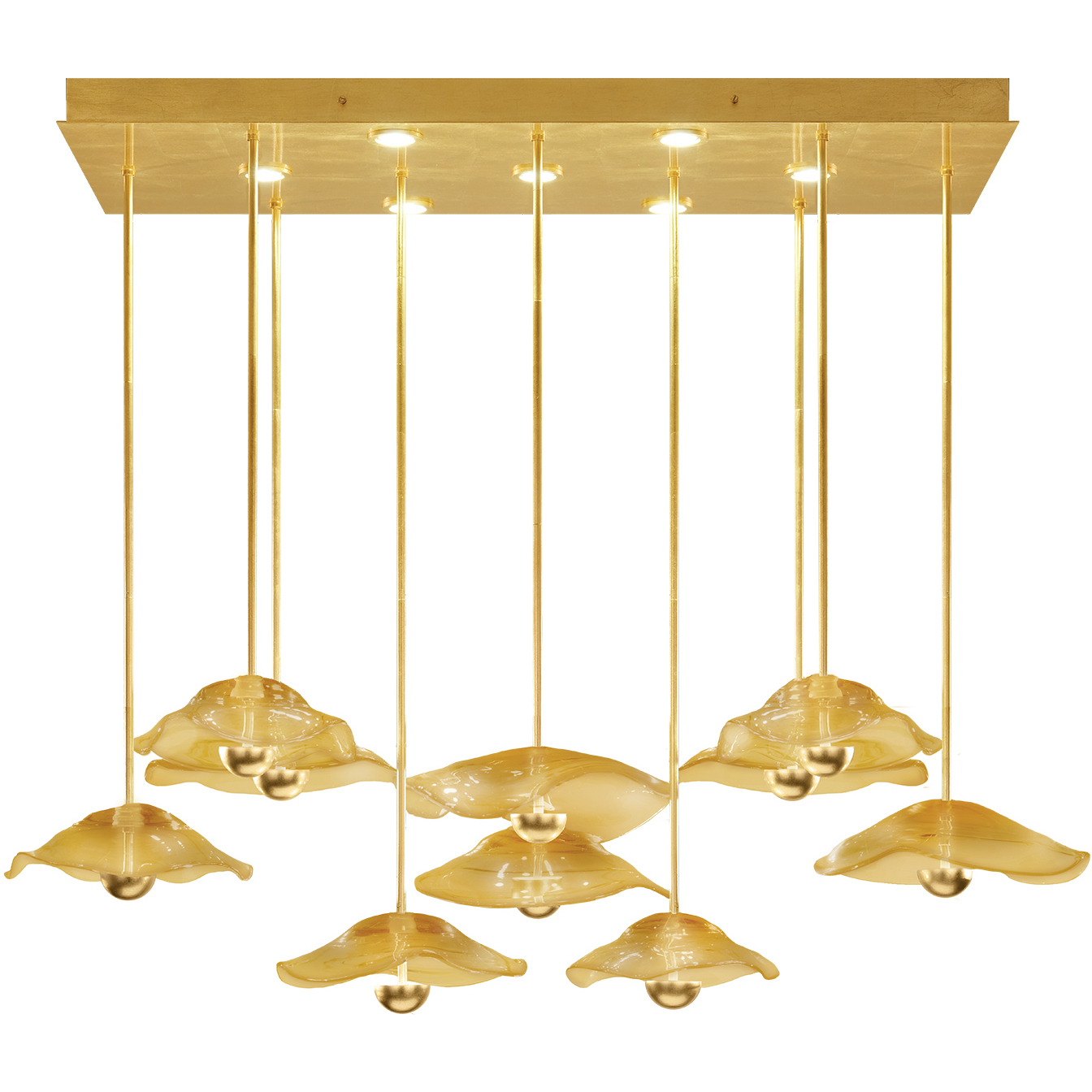 Embark 17 Light 61.75 inch Gold Pendant Ceiling Light