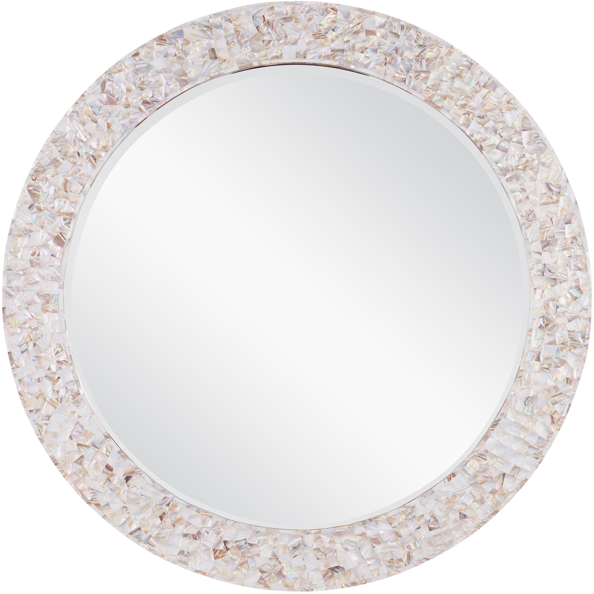 Uma 38 X 38 inch Natural and White Mirror
