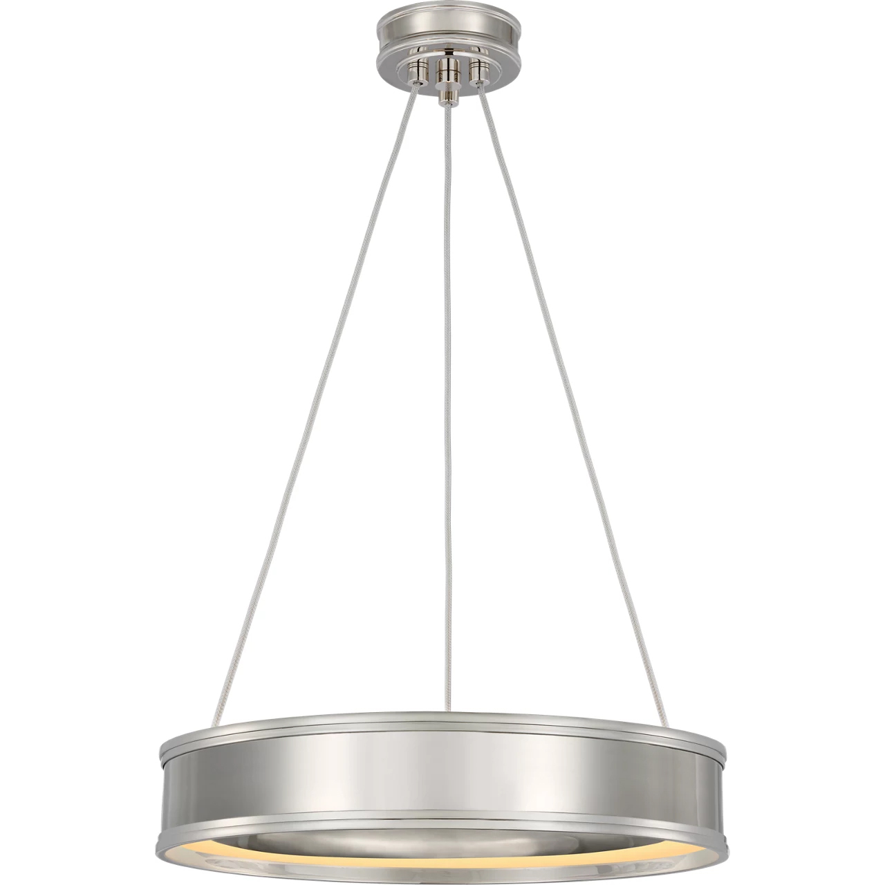 Chapman & Myers Connery LED 18 inch Polished Nickel Ring Chandelier Ceiling Light