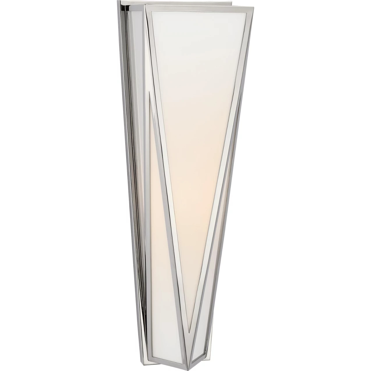 Julie Neill Lorino LED 5.5 inch Polished Nickel Sconce Wall Light in White Glass, Medium