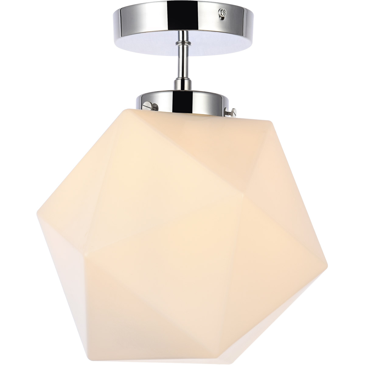 Lawrence 1 Light 9.8 inch Chrome Flush Mount Ceiling Light