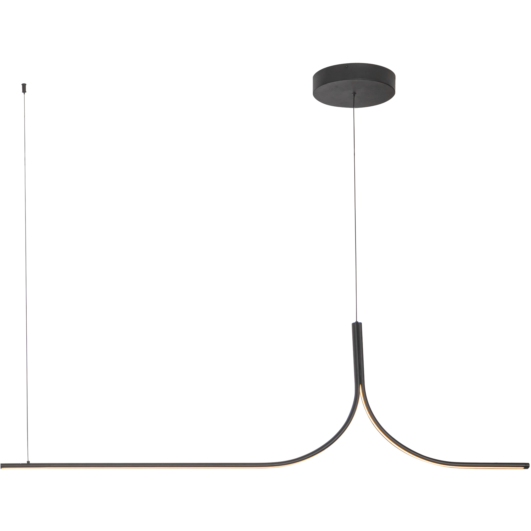 Thread LED 59.13 inch Black Linear Pendant Ceiling Light in Universal Voltage