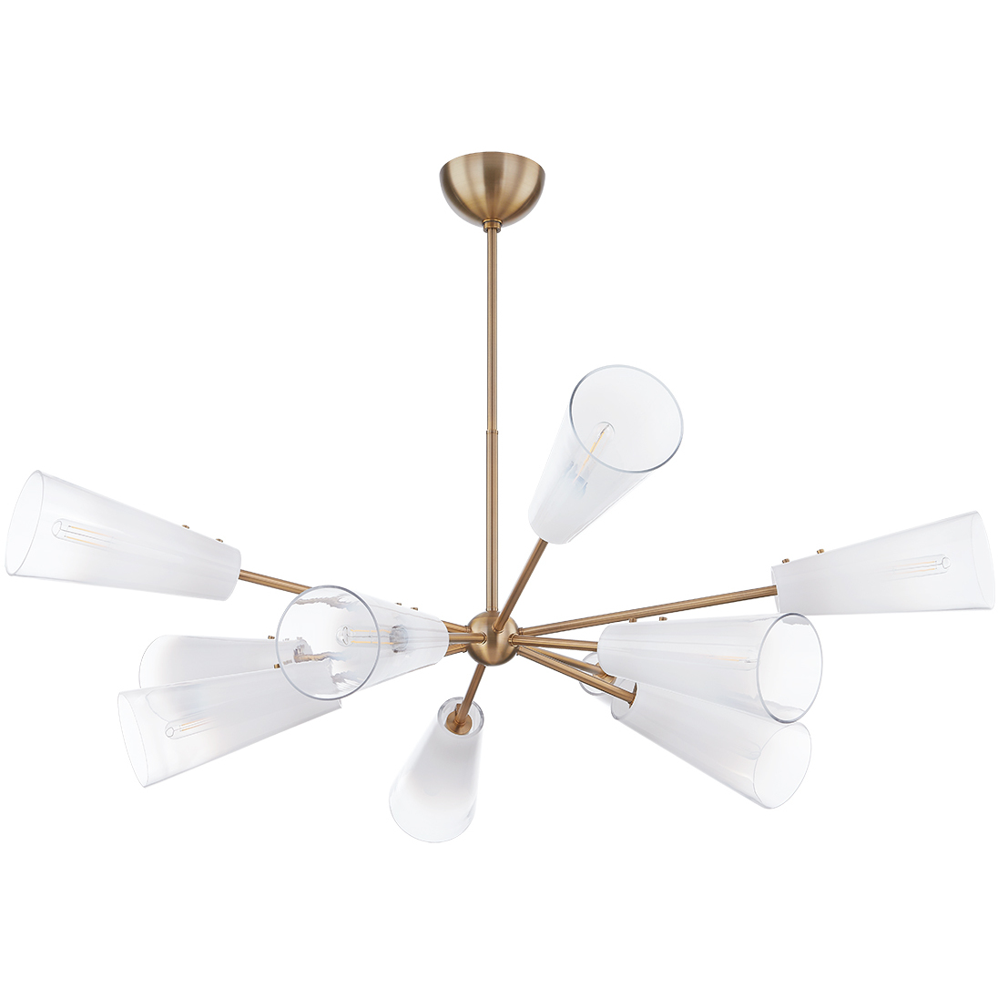 Camarillo 10 Light 60 inch Patina Brass Chandelier Ceiling Light