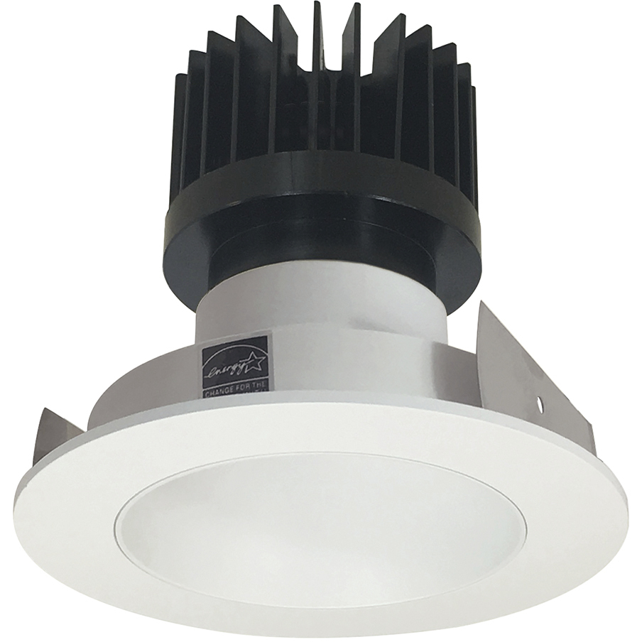 Iolite White with White Recessed Light in 3000K, 2500, Round/Round Reflector
