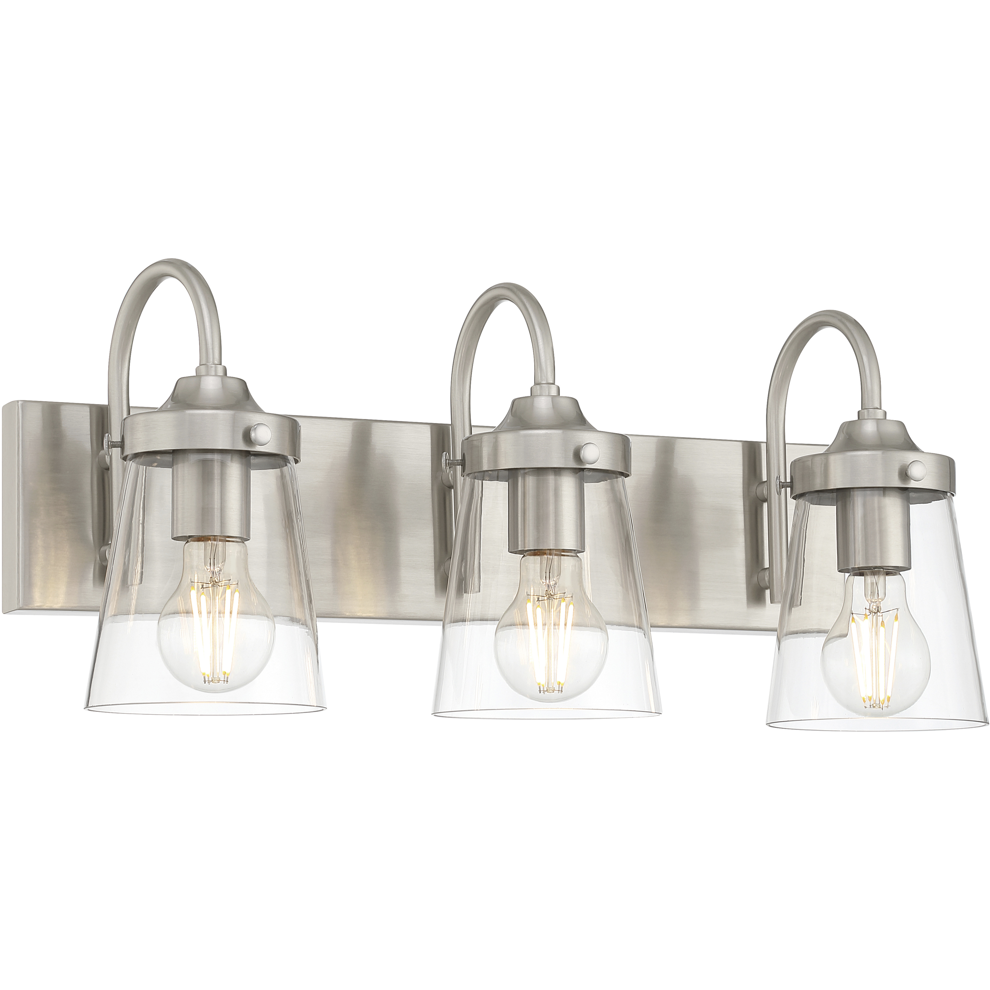 Dickens 3 Light 20.5 inch Brushed Steel Vanity/Bath Bar Wall Light