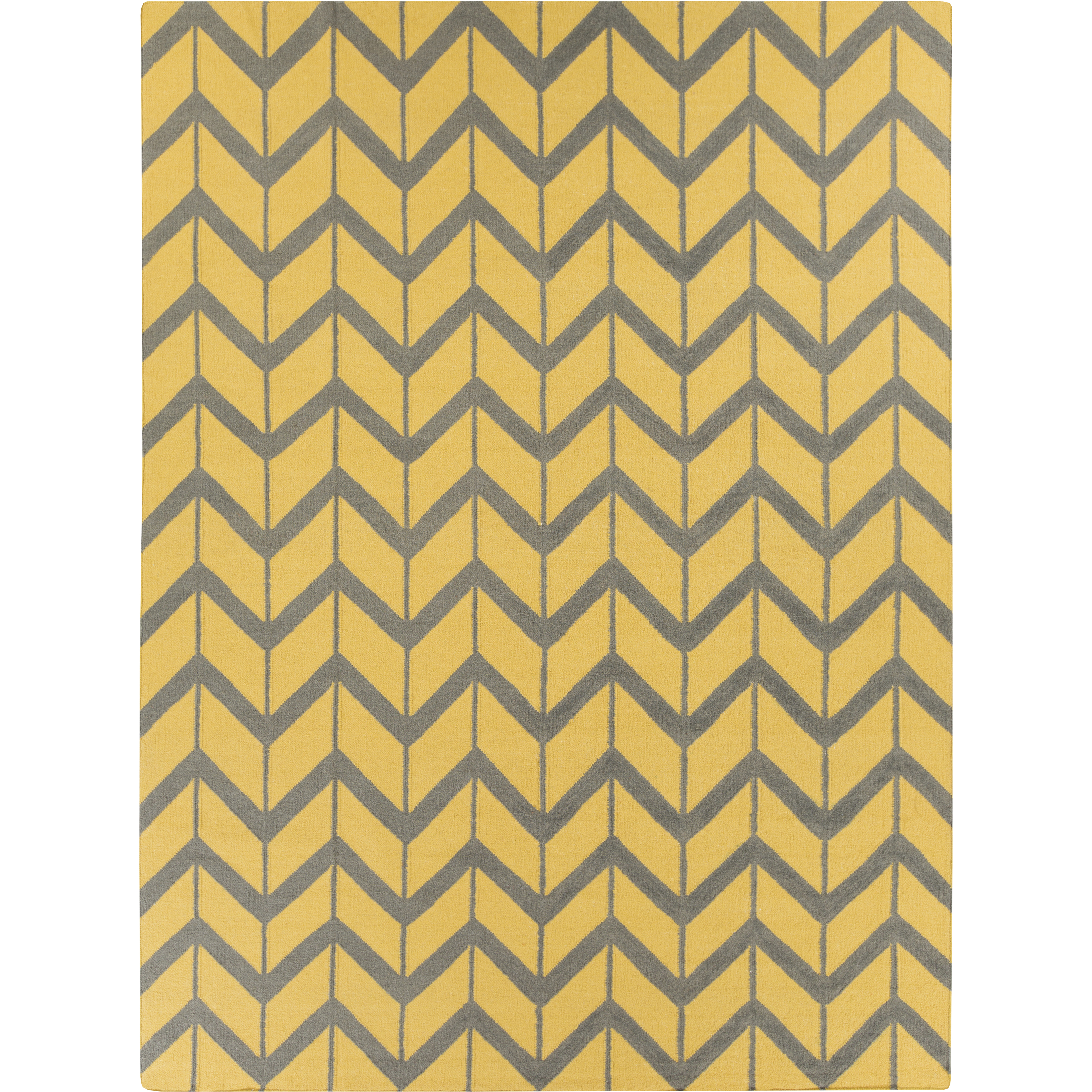 Fallon 132 X 96 inch Bright Yellow, Charcoal Rug