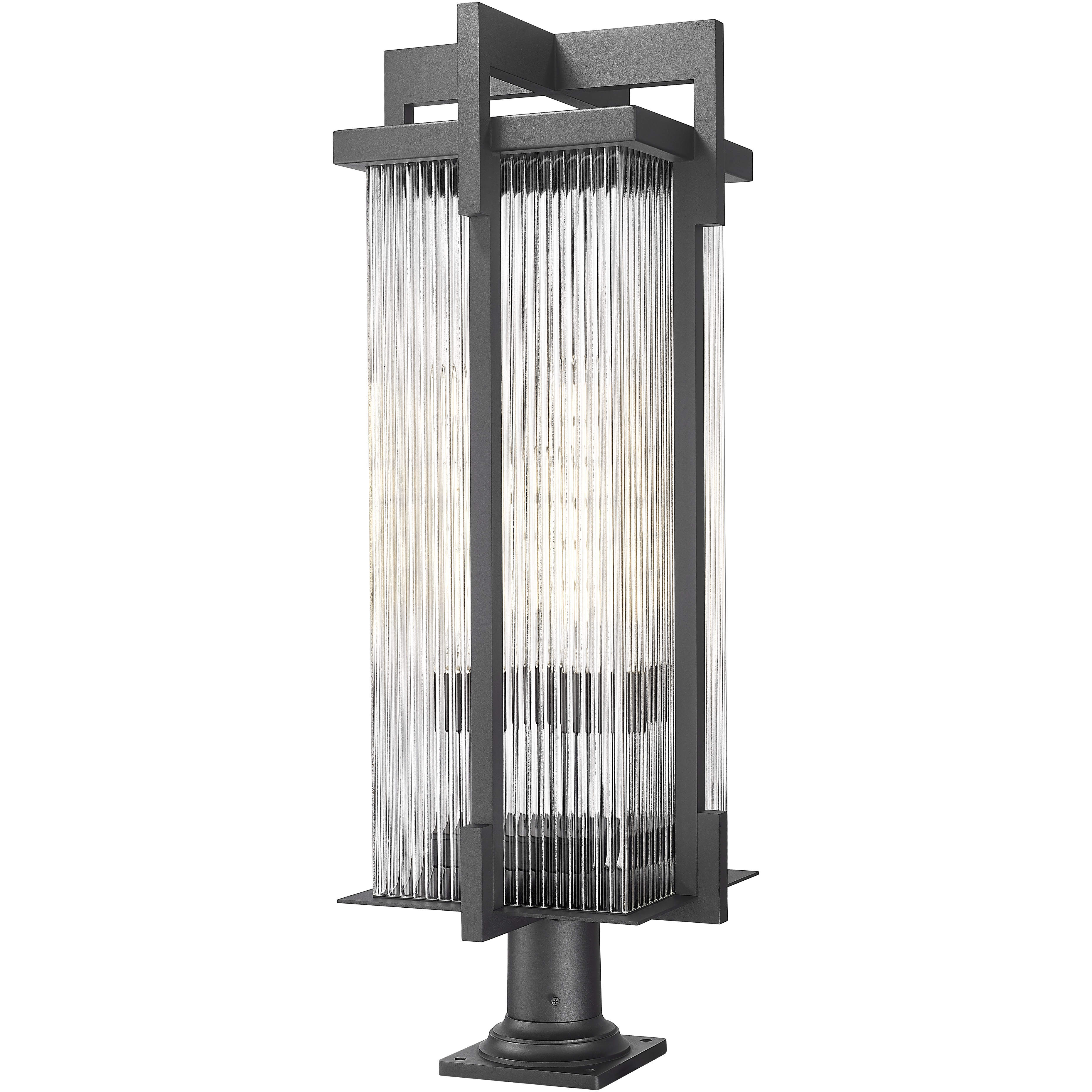 Fortis 3 Light 35.75 inch Sand Black Outdoor Pier Mounted Fixture