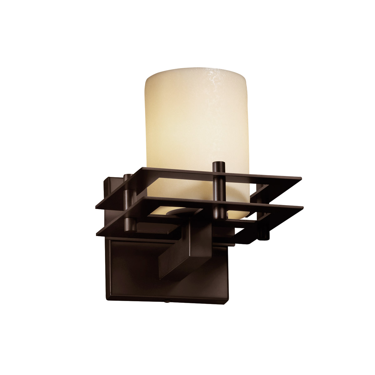 CandleAria LED 6.5 inch Polished Chrome Wall Sconce Wall Light in 700 Lm LED, Amber (CandleAria), Cylinder with Melted Rim, Metropolis