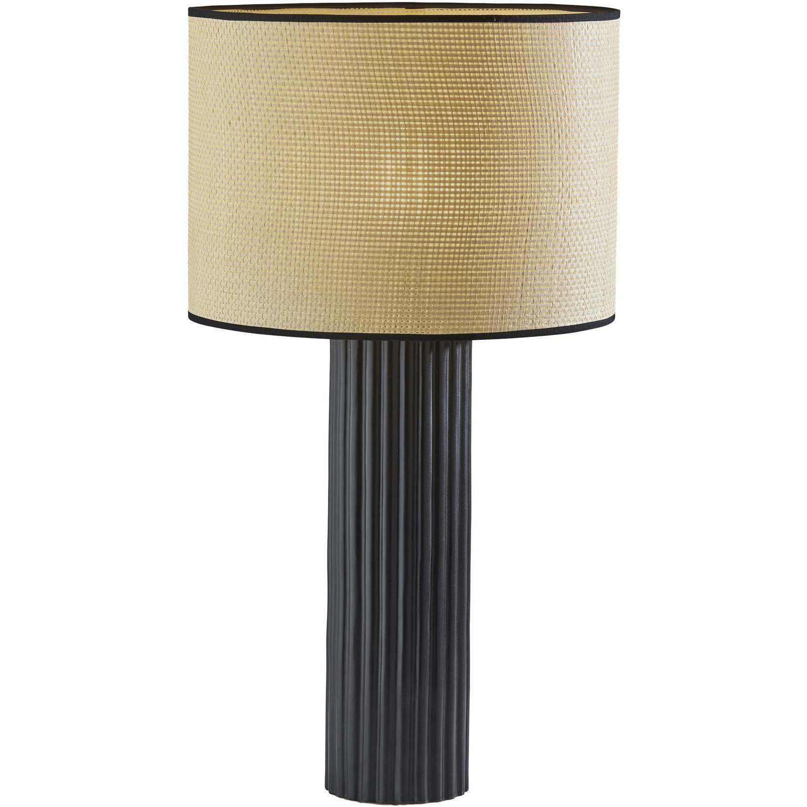 Primrose 28.75 inch 150.00 watt White Ribbed Ceramic Table Lamp Portable Light