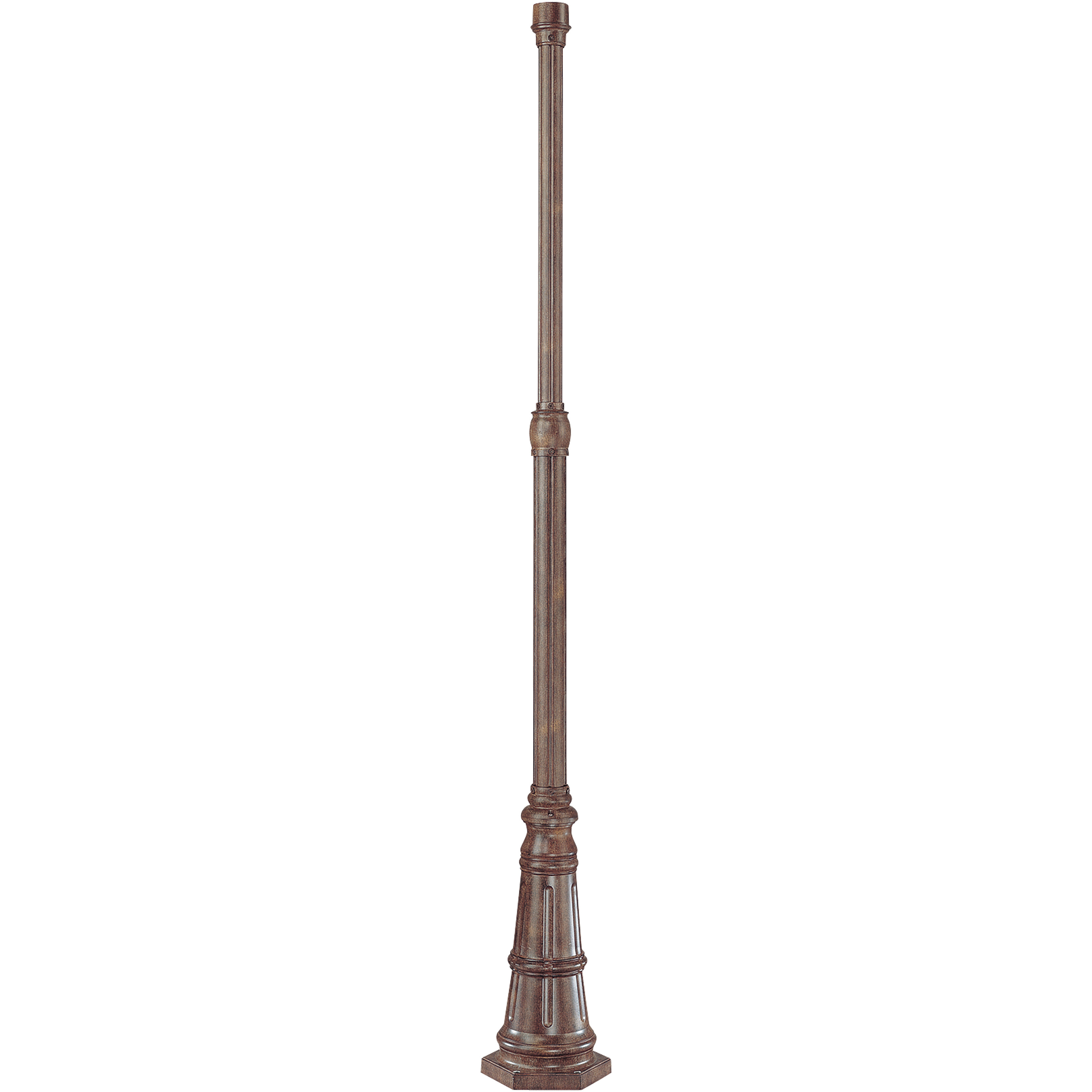 The Great Outdoors 83.25 inch Vintage Rust Outdoor Post With Base, The Great Outdoors