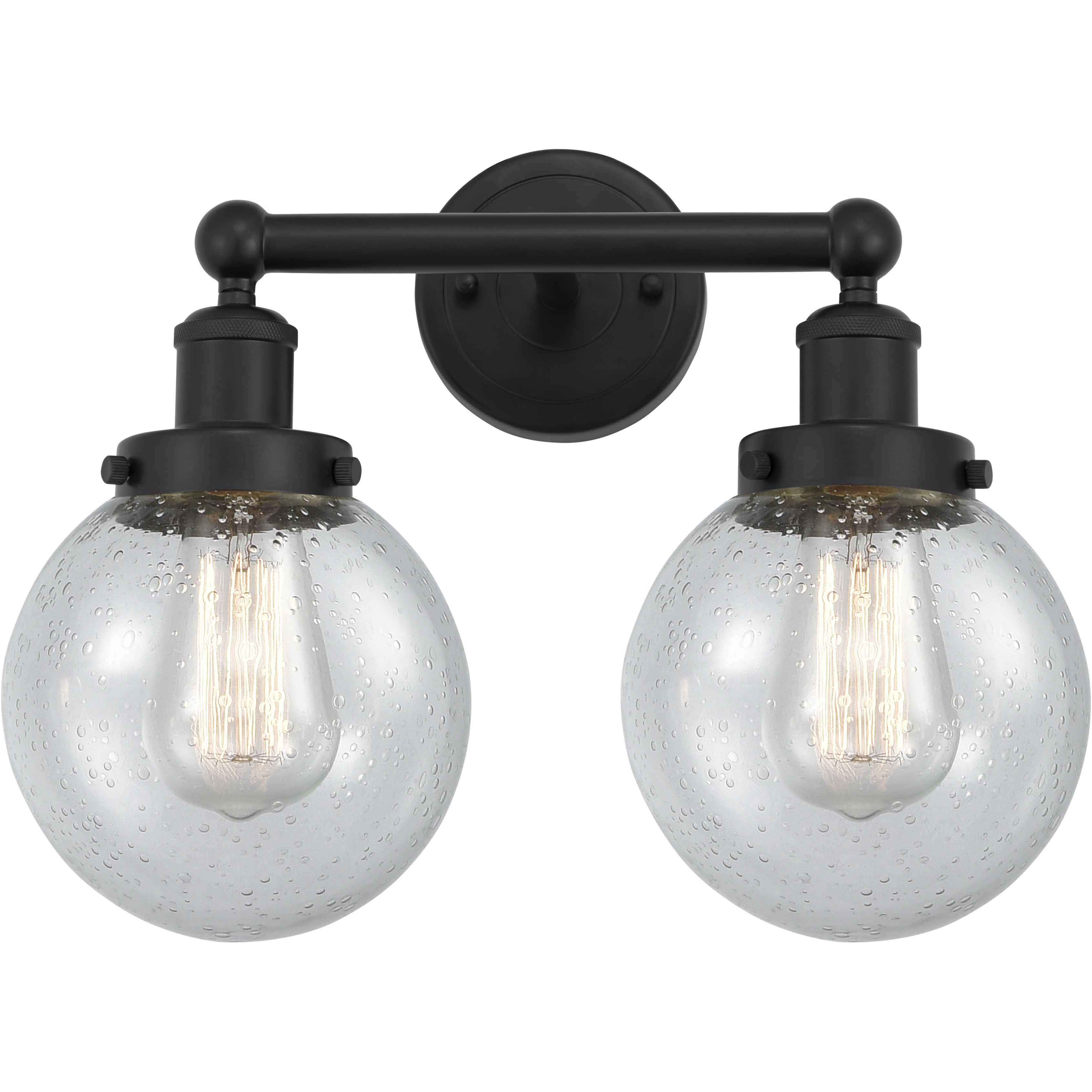 Beacon 2 Light 15.5 inch Matte Black Bath Vanity Light Wall Light