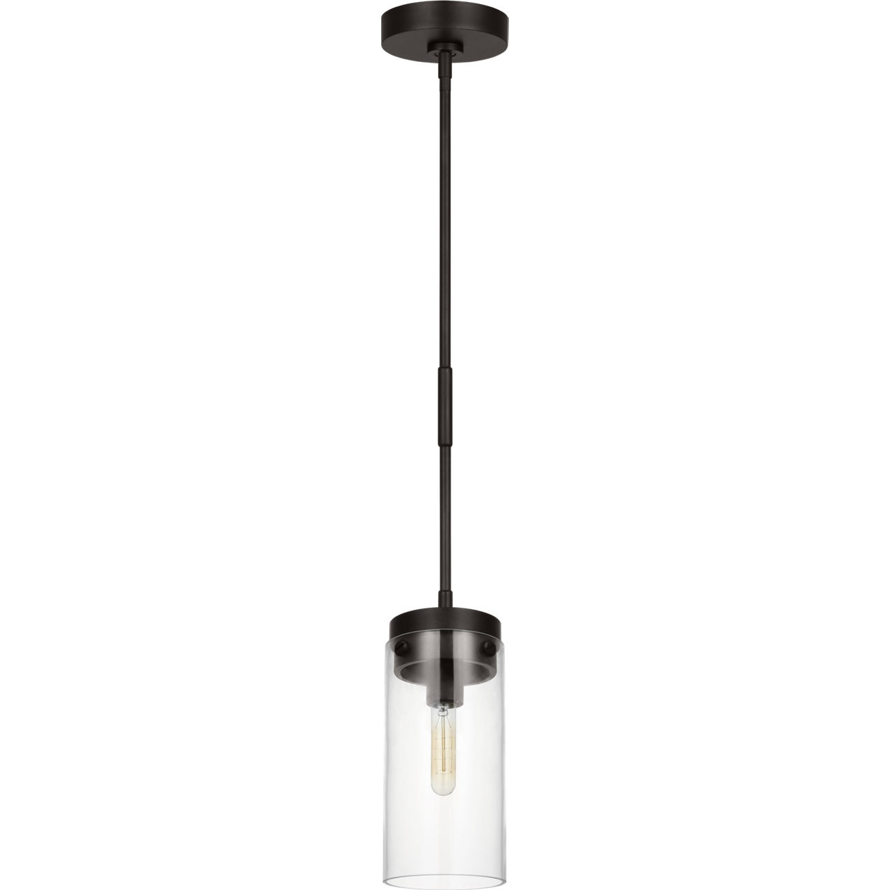C&M by Chapman & Myers Garrett 1 Light 5.5 inch Aged Iron Pendant Ceiling Light