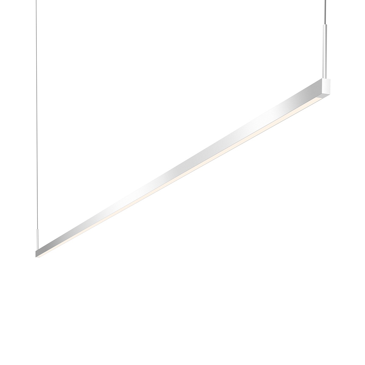 Thin-Line LED 96 inch Bright Satin Aluminum Pendant Ceiling Light