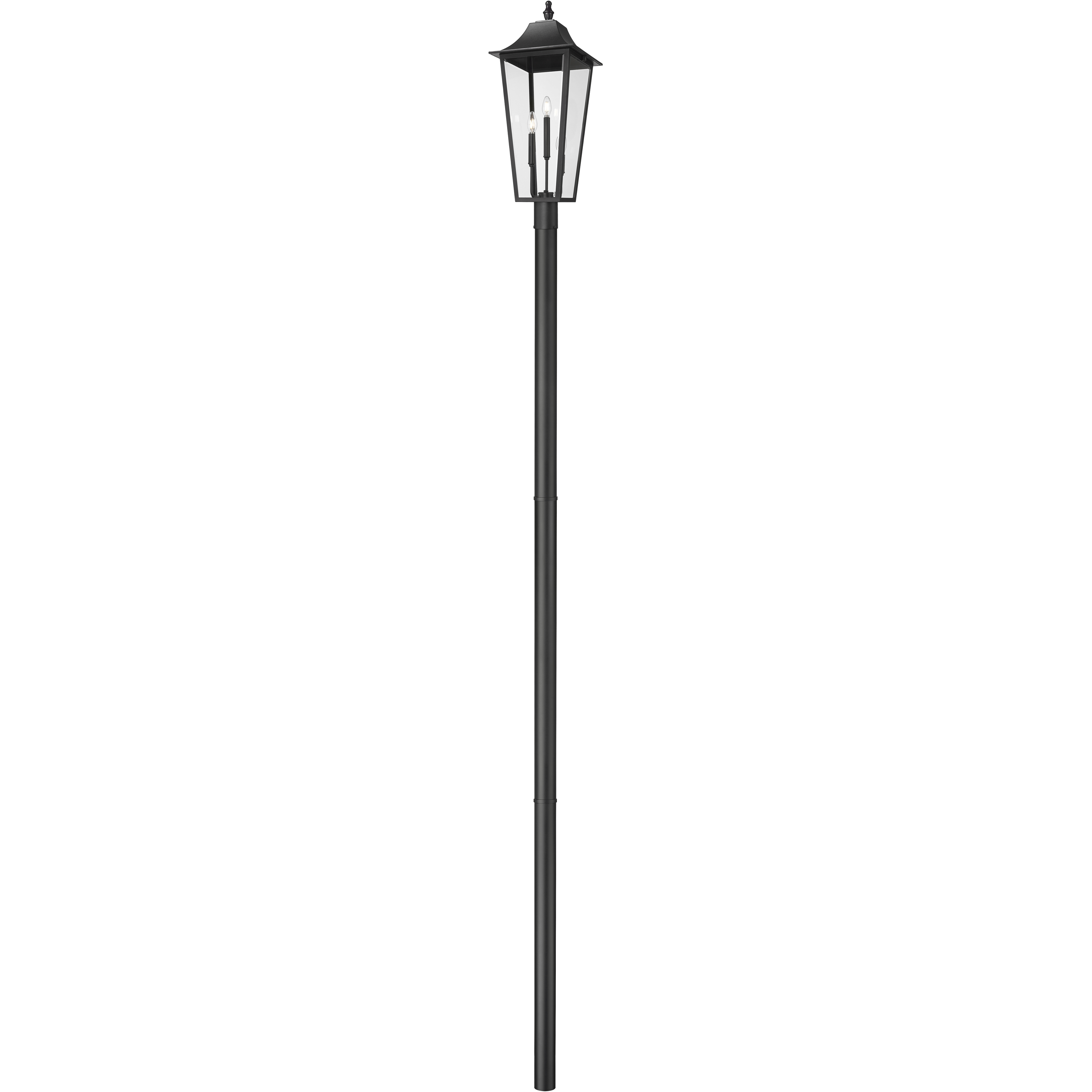 Gannon 3 Light 149.5 inch Black Outdoor Post Mounted Fixture in G9