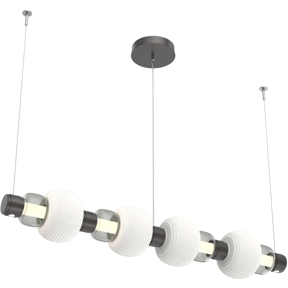 Torno Mandrel LED 53.3 inch Graphite with Chalk Linear Chandelier Ceiling Light