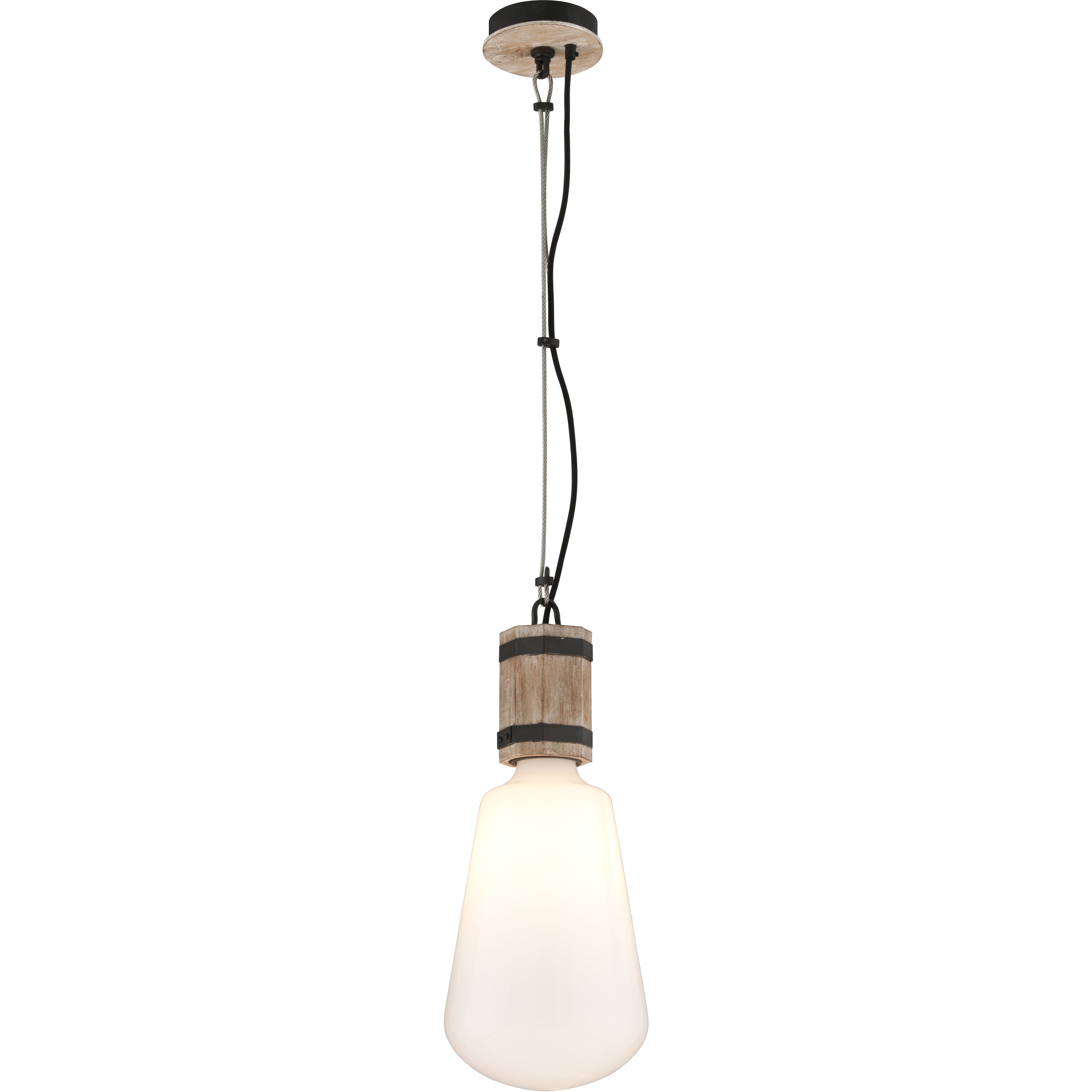 Fulton 1 Light 9.5 inch Rusty Iron W Salvaged Wood Pendant Ceiling Light