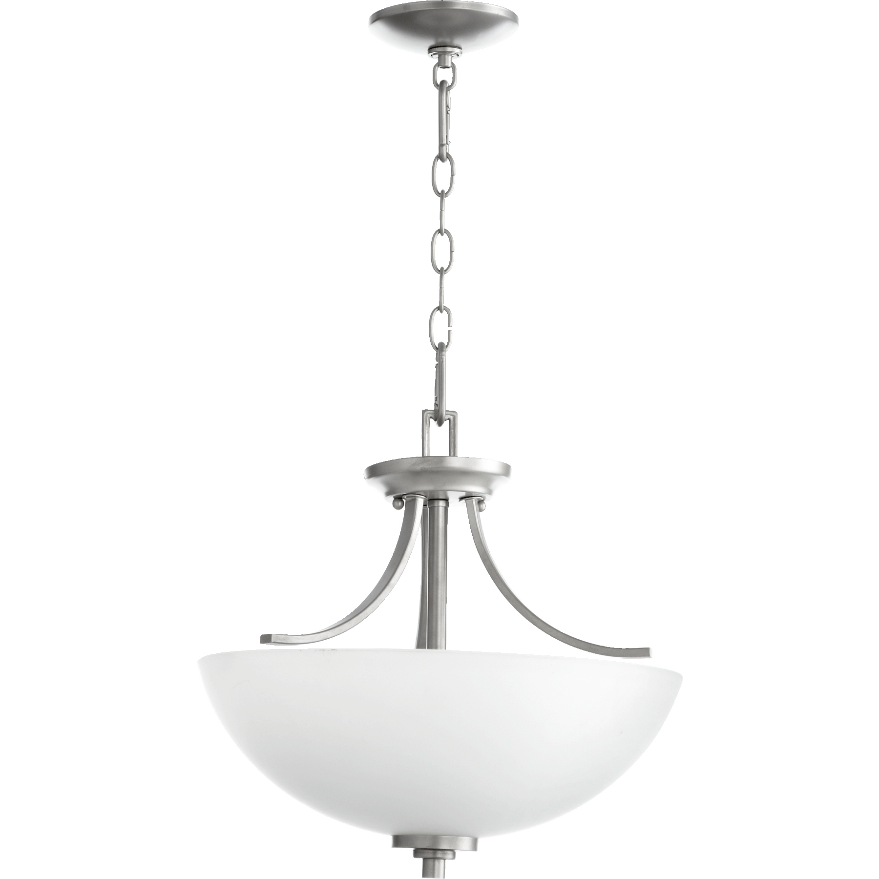 Reyes 3 Light 15.5 inch Classic Nickel Dual Mount Ceiling Light