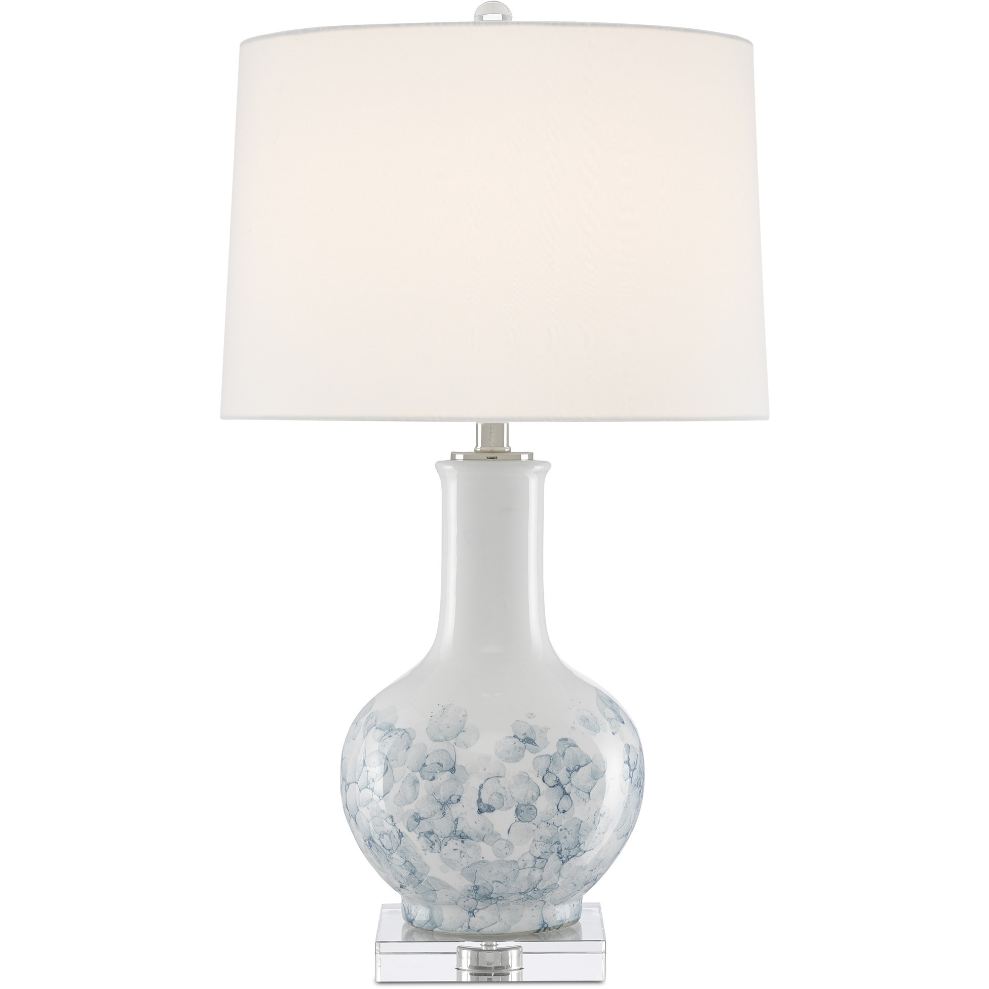 Myrtle 28 inch 150 watt White and Blue and Clear Table Lamp Portable Light