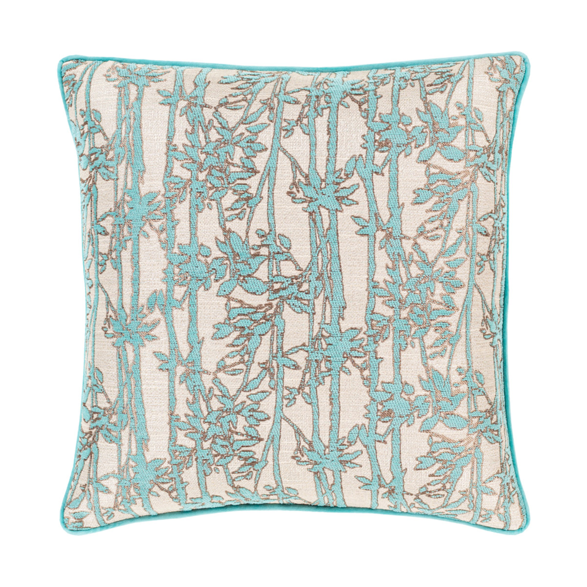 Biming 20 X 20 inch Aqua/Ivory/Camel Pillow Kit, Square