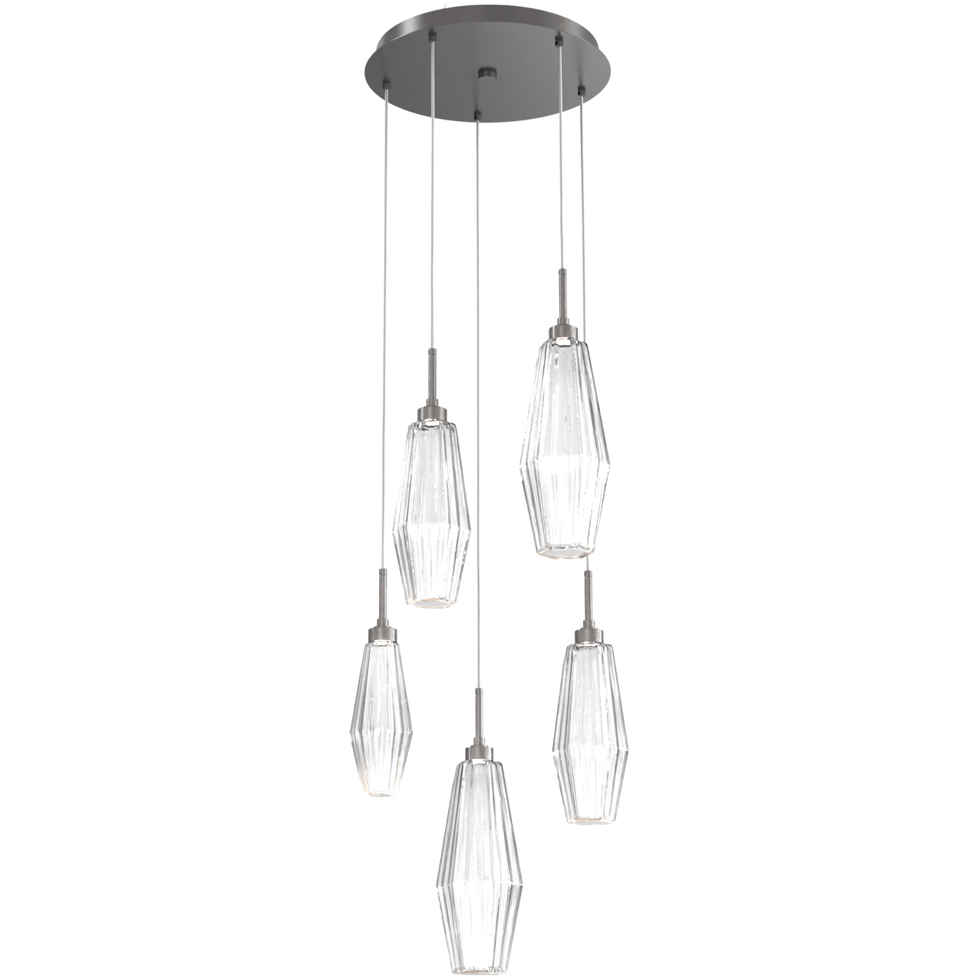 Aalto LED 19.8 inch Graphite Chandelier Ceiling Light in 3000K LED ...
