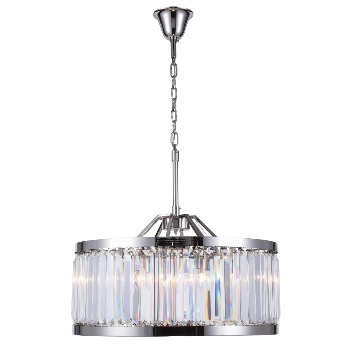 Chelsea 8 Light 28 inch Polished Nickel Chandelier Ceiling Light in Clear, Urban Classic
