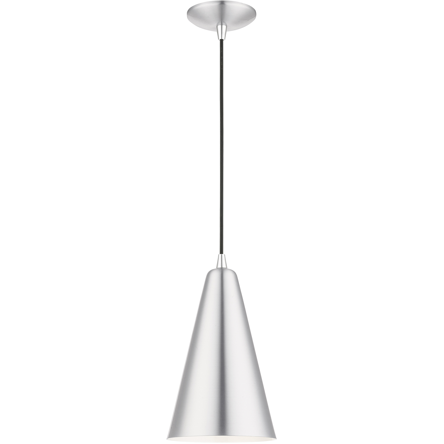 Dulce 1 Light 7.38 inch Brushed Aluminum with Polished Chrome Accents Mini Pendant Ceiling Light