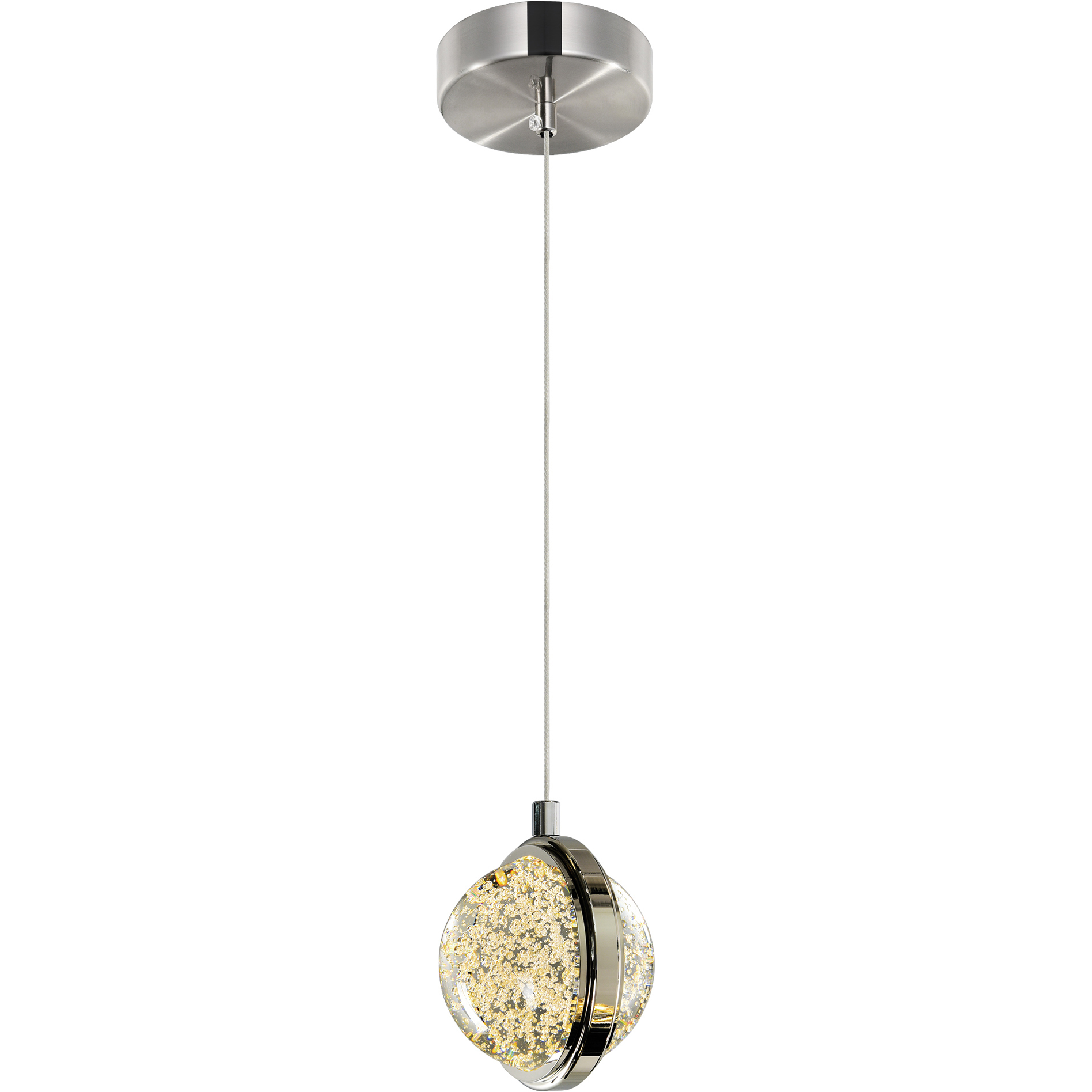 Salvador LED 4 inch Polished Nickel Mini Pendant Ceiling Light