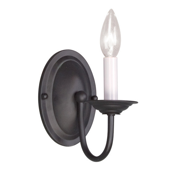 Home Basics 1 Light 4.25 inch Black Wall Sconce Wall Light