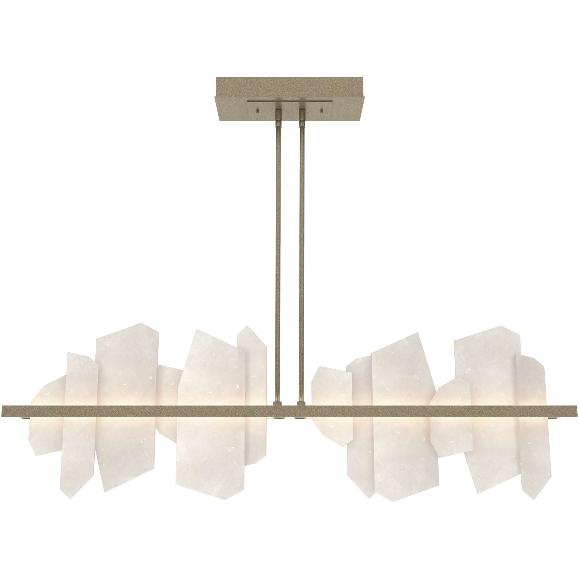 Volterra Linear Pendant Ceiling Light in Soft Gold